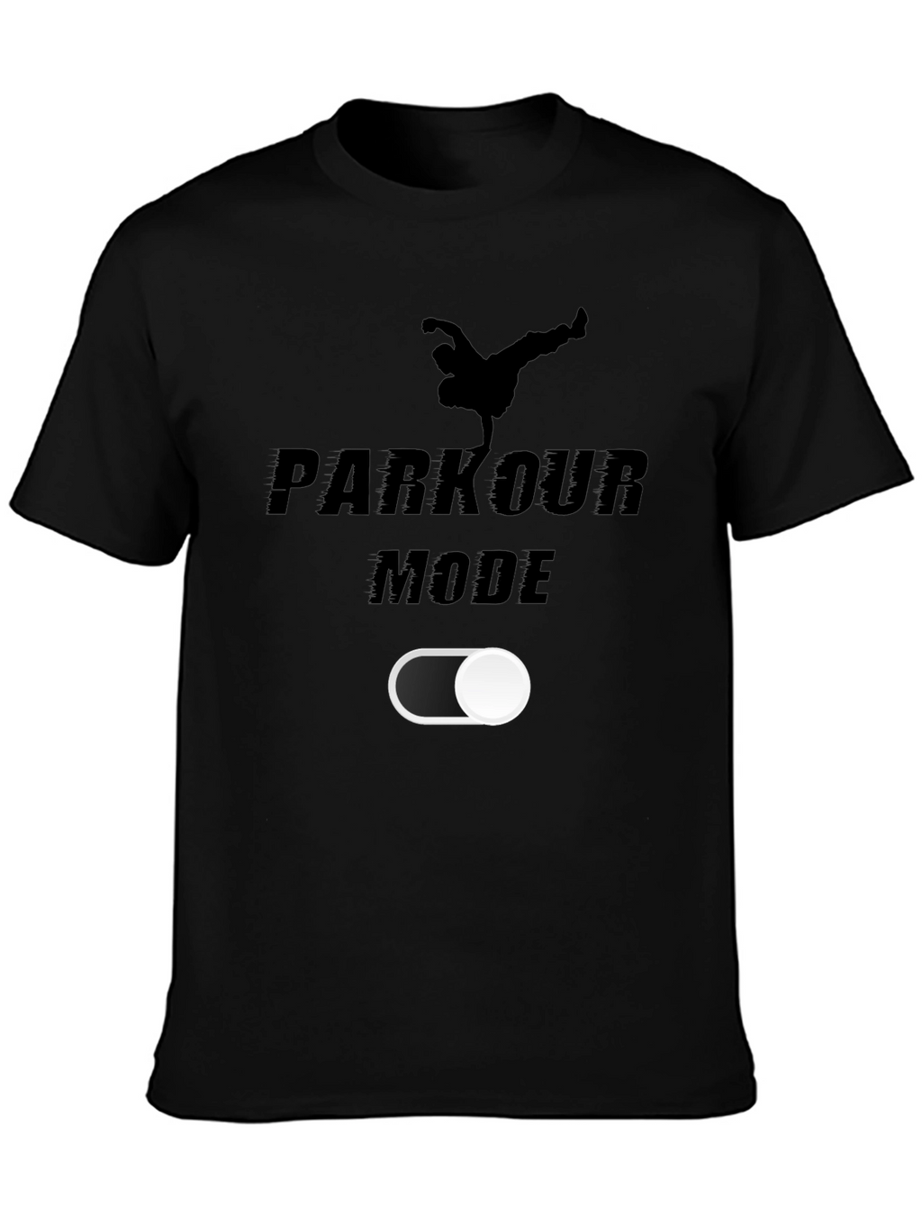 Parkour Mode On T-Shirt | Black Graphic Tee