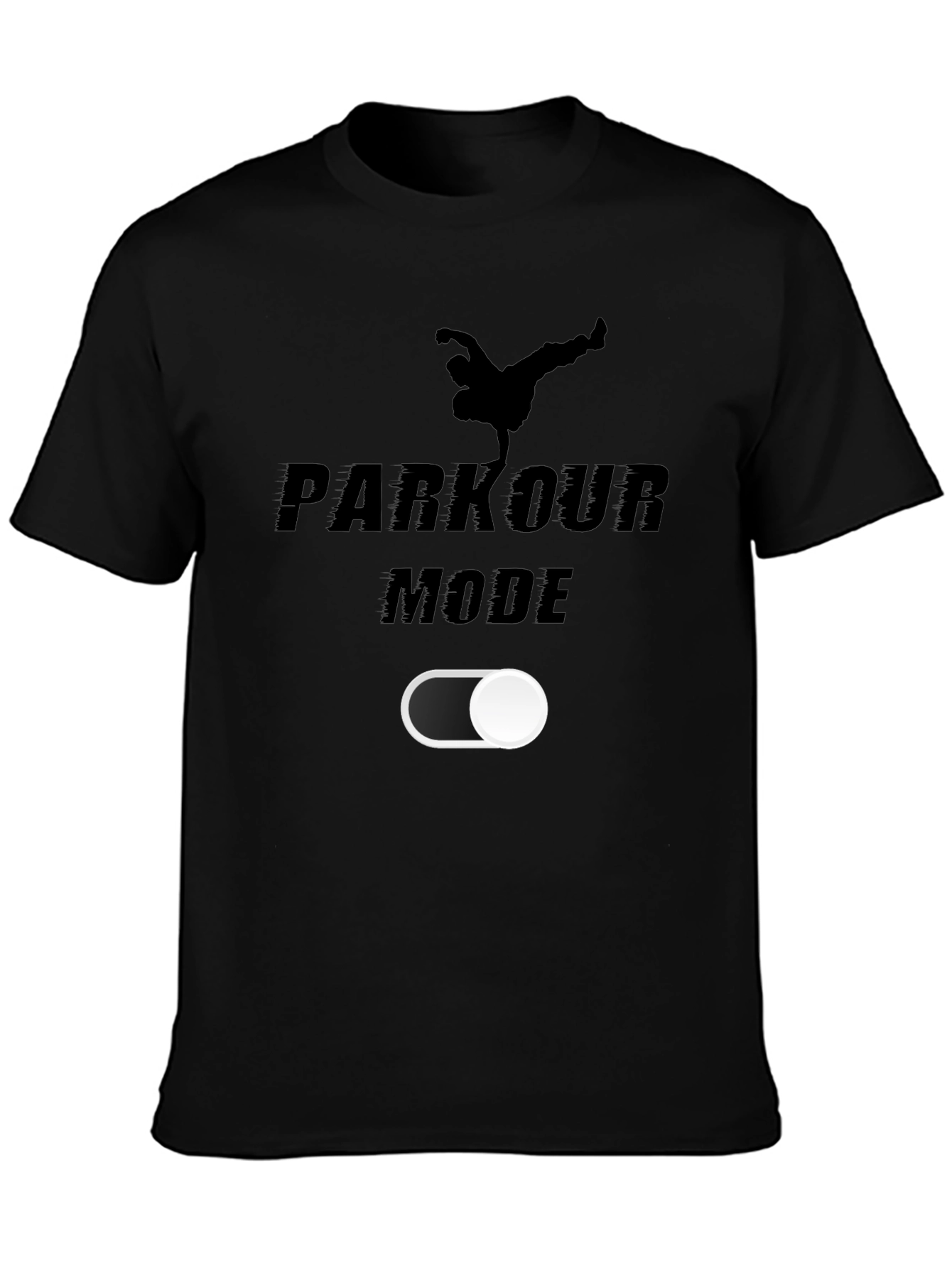 Parkour Mode On T-Shirt | Black Graphic Tee