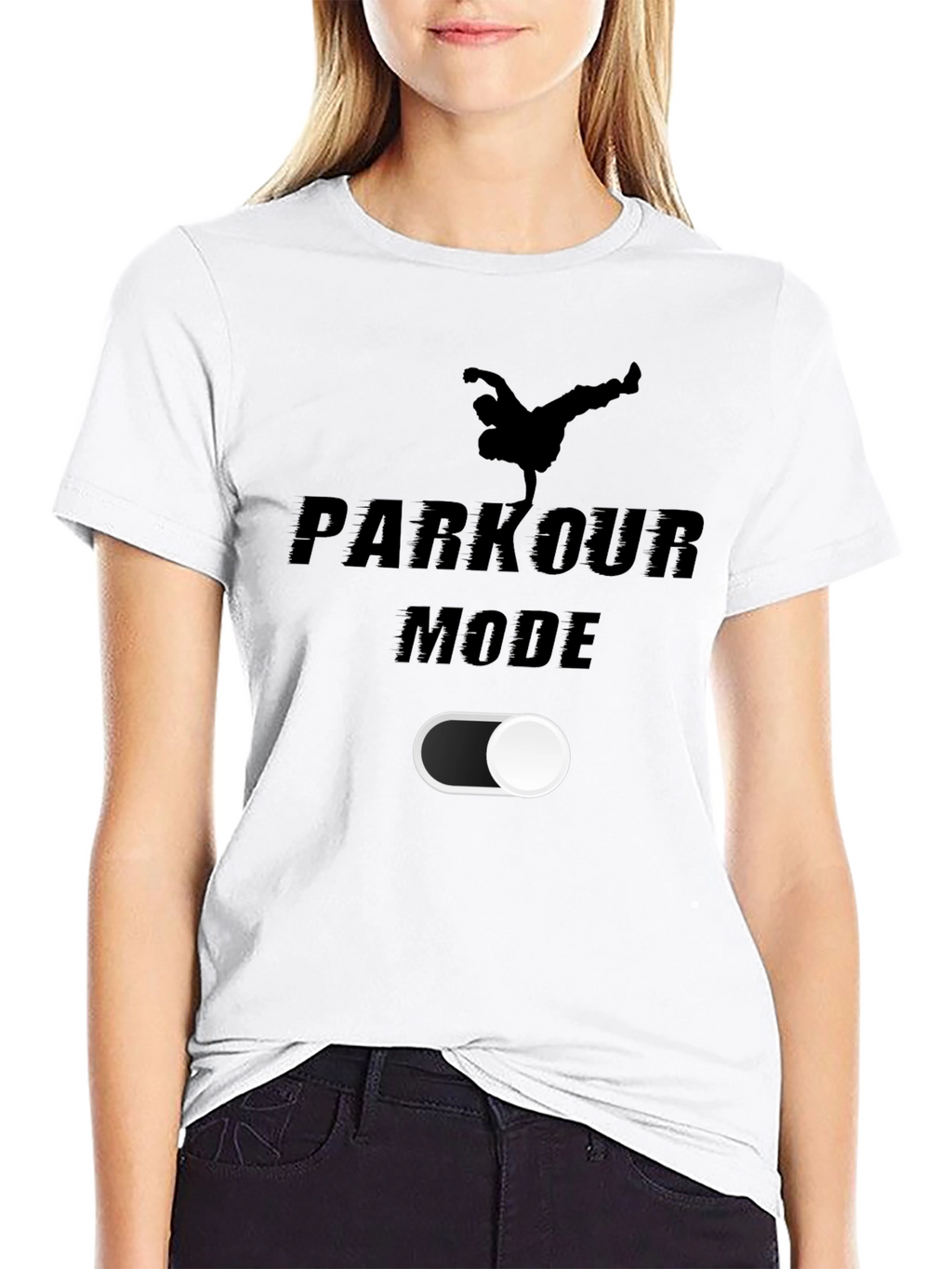 Parkour Mode On T-Shirt | Black Graphic Tee
