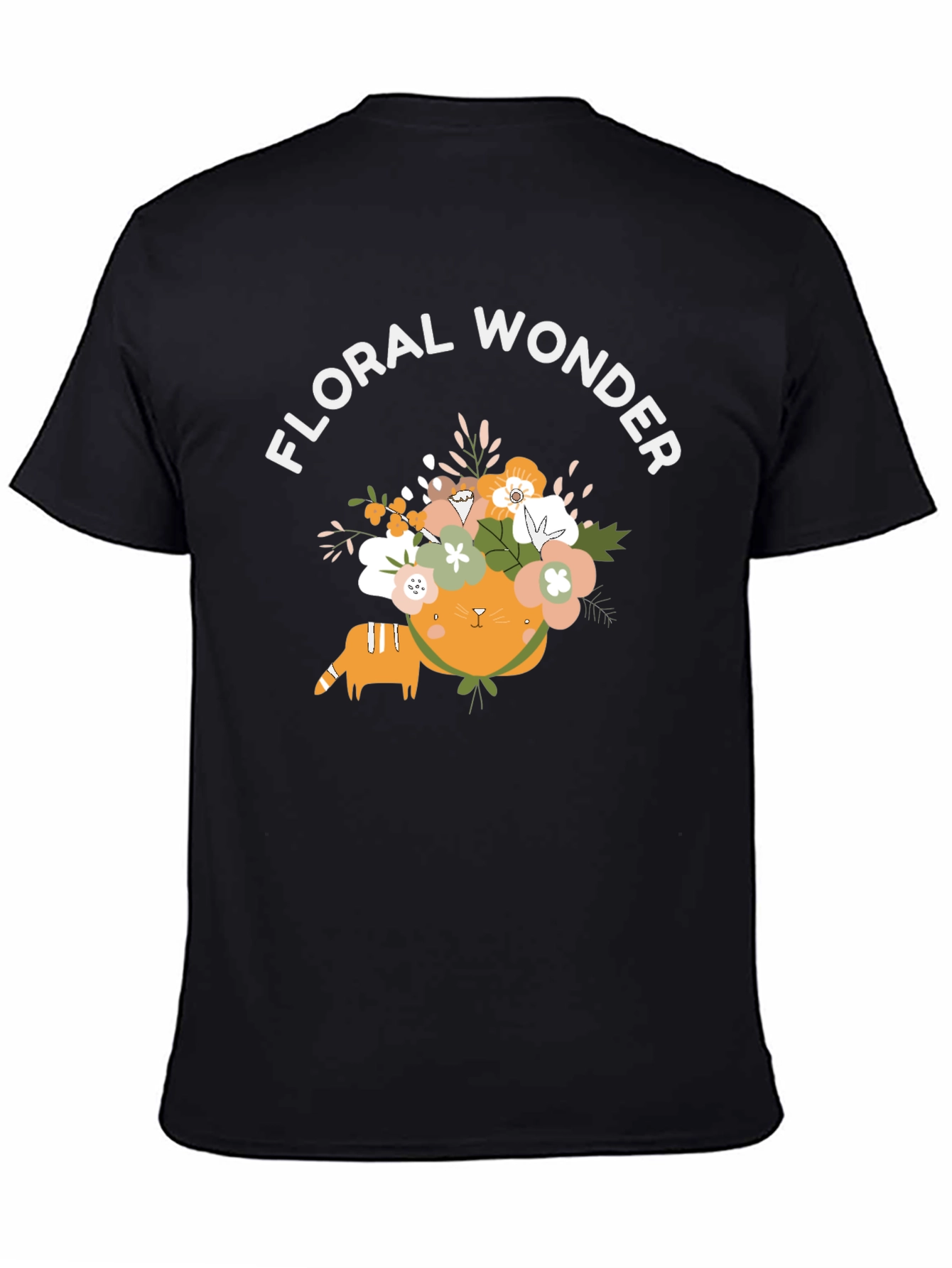 Floral Wonder Cat Graphic Tee