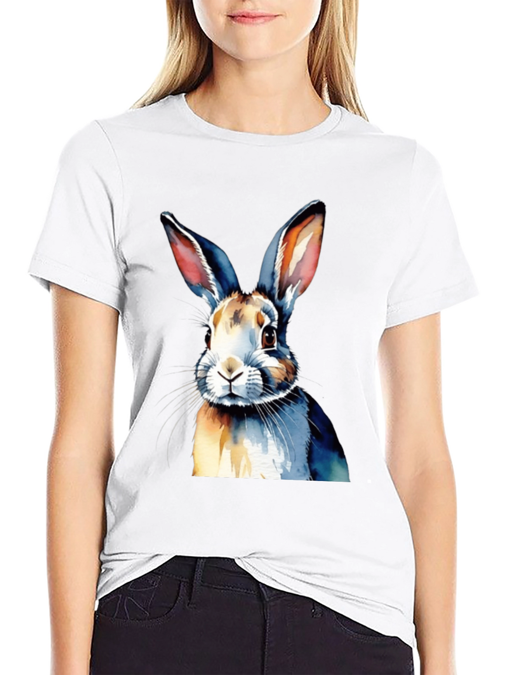 Watercolor Rabbit Graphic Tee
