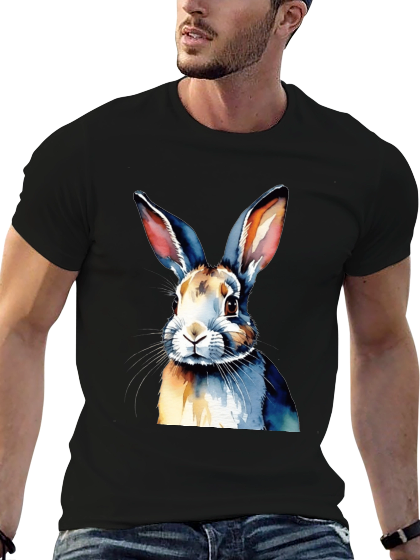 Watercolor Rabbit Graphic Tee