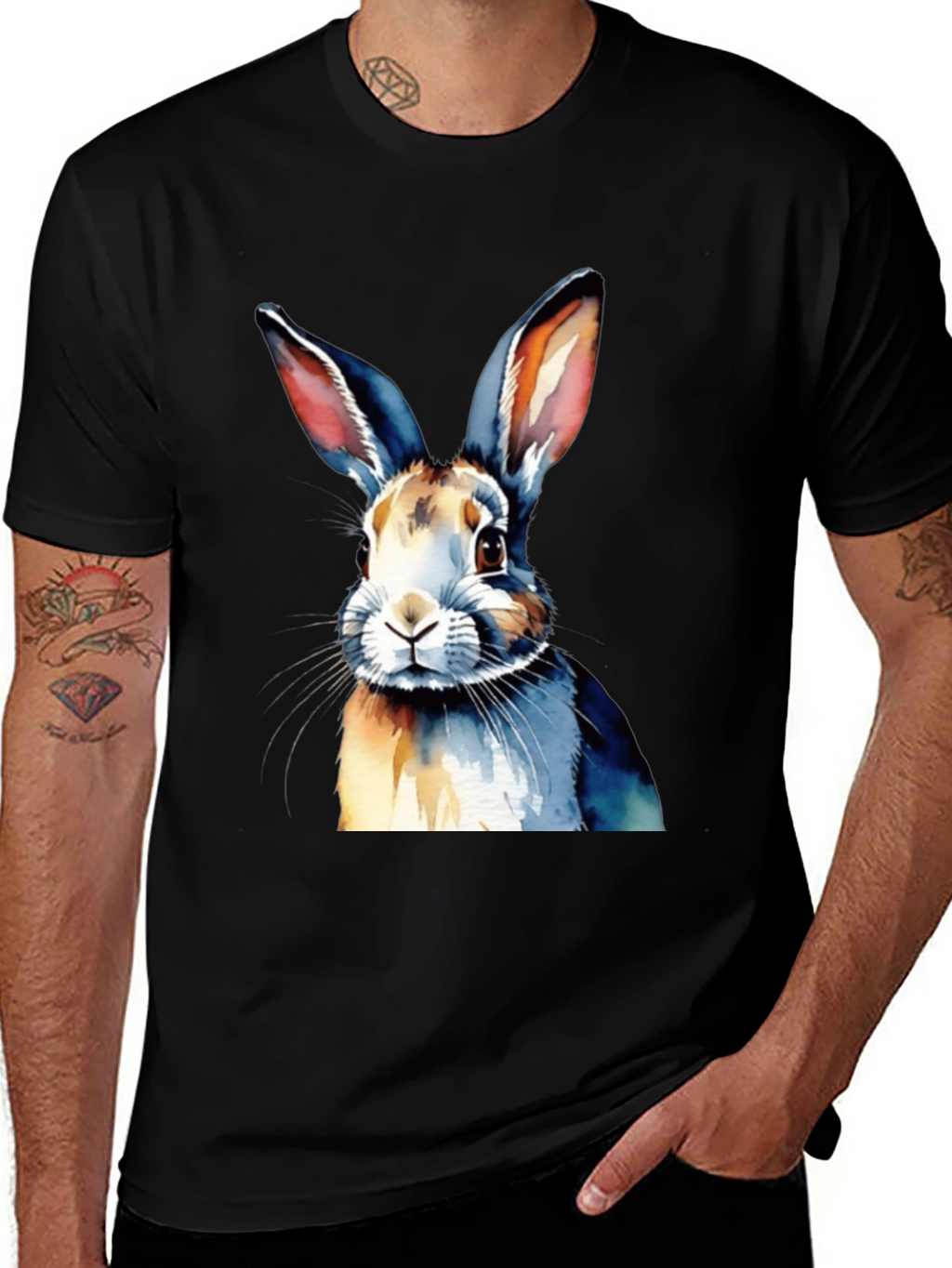 Watercolor Rabbit Graphic Tee