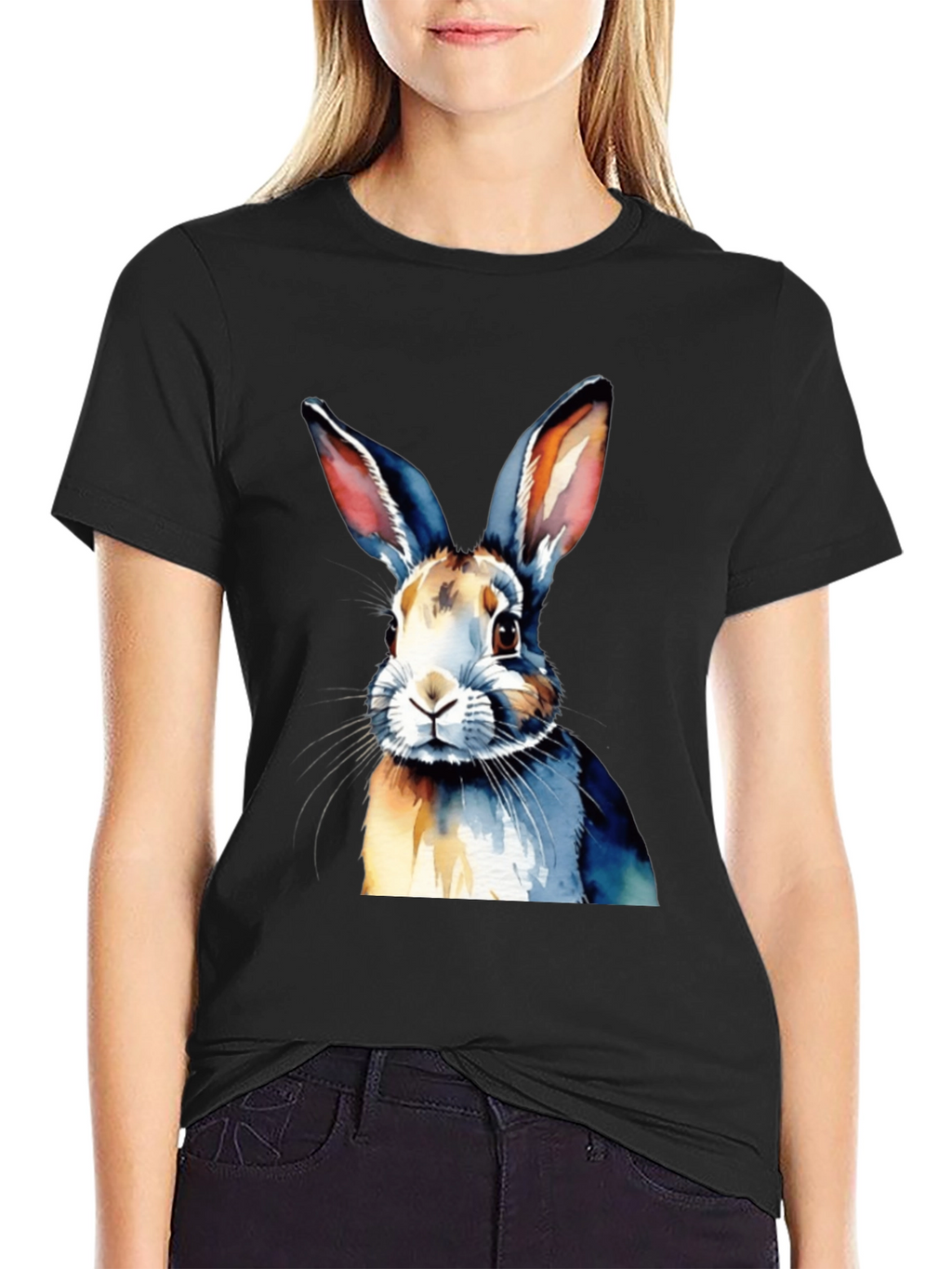 Watercolor Rabbit Graphic Tee