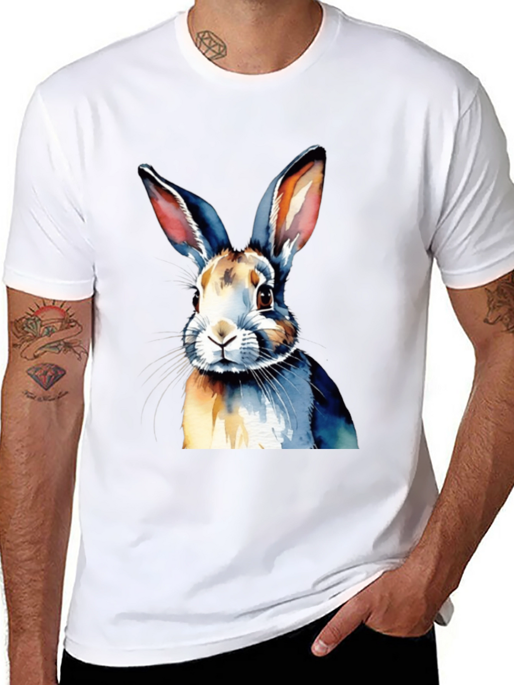 Watercolor Rabbit Graphic Tee