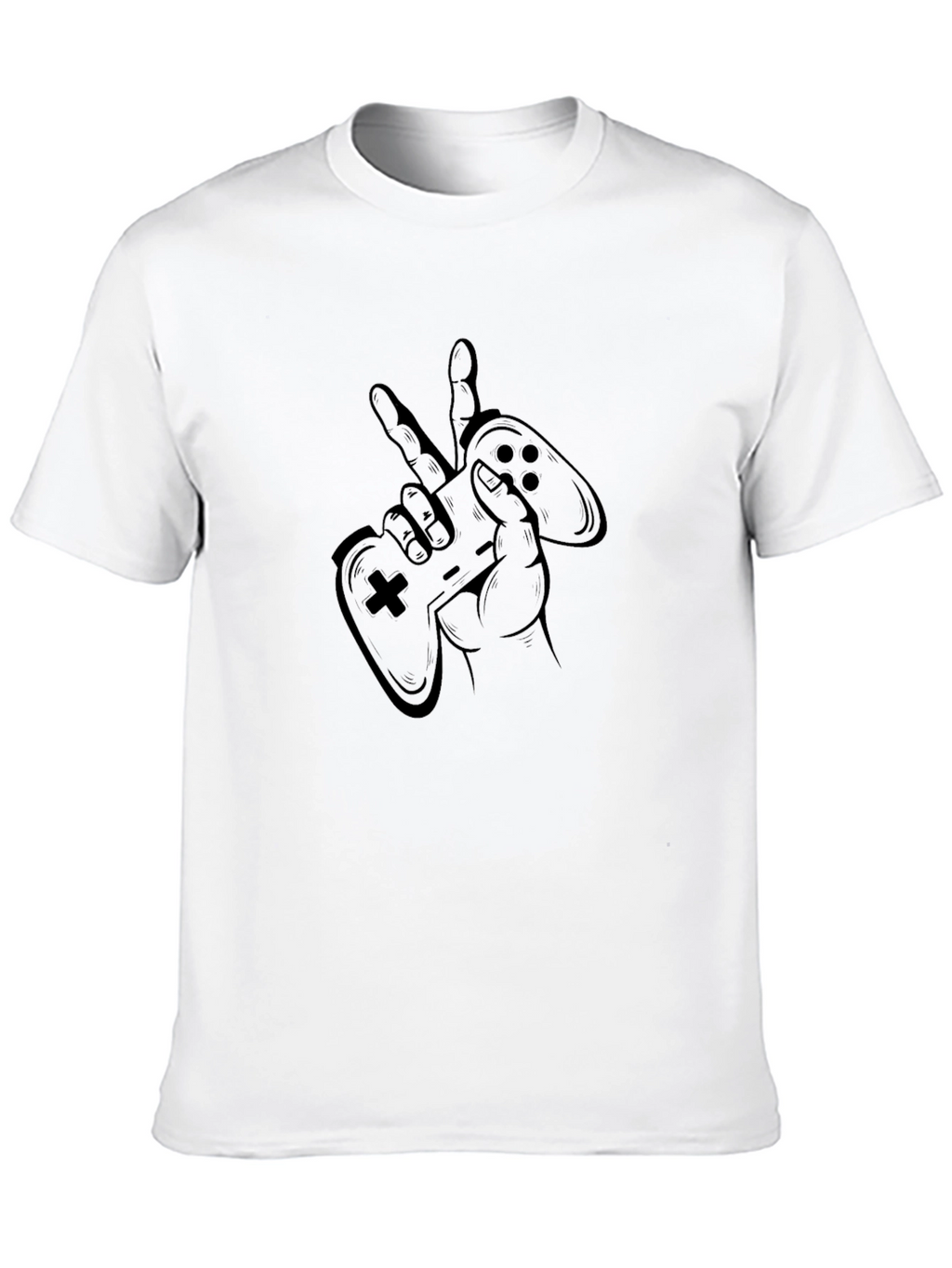 Gamer Peace Black T-Shirt - Console Controller Graphic Tee