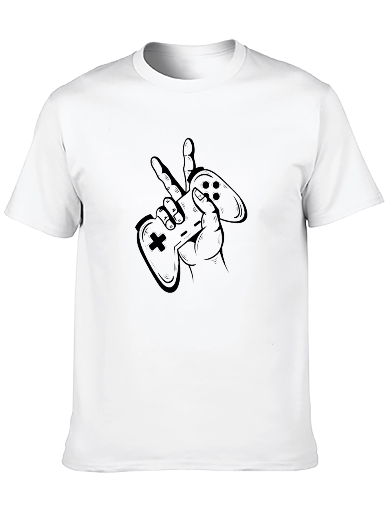 Gamer Peace Black T-Shirt - Console Controller Graphic Tee