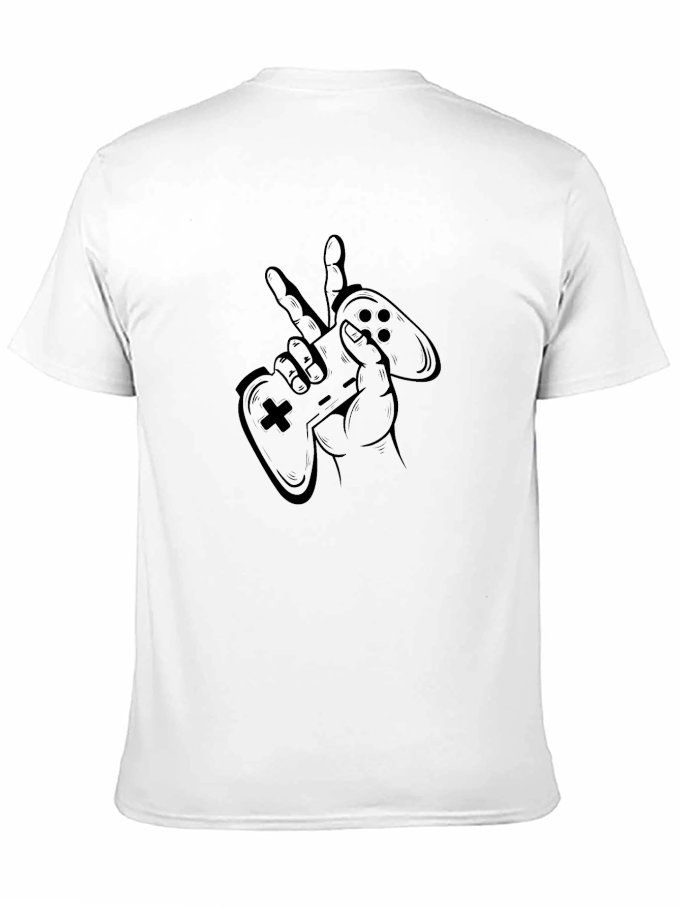 Gamer Peace Black T-Shirt - Console Controller Graphic Tee