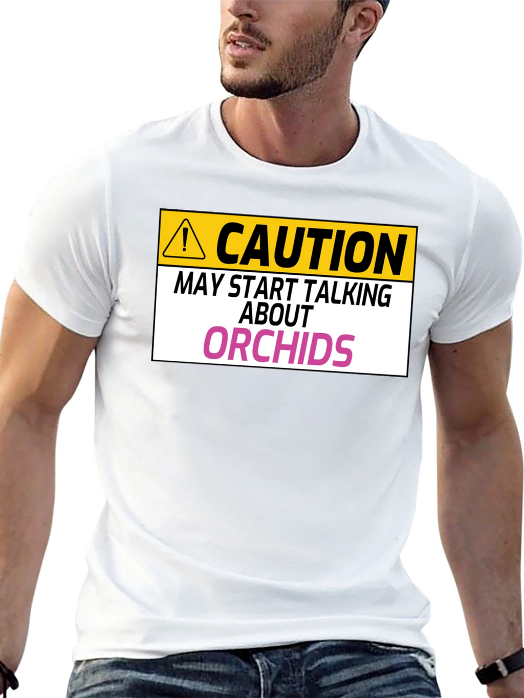 Caution Orchids T-Shirt: Funny Orchid Lover Gift