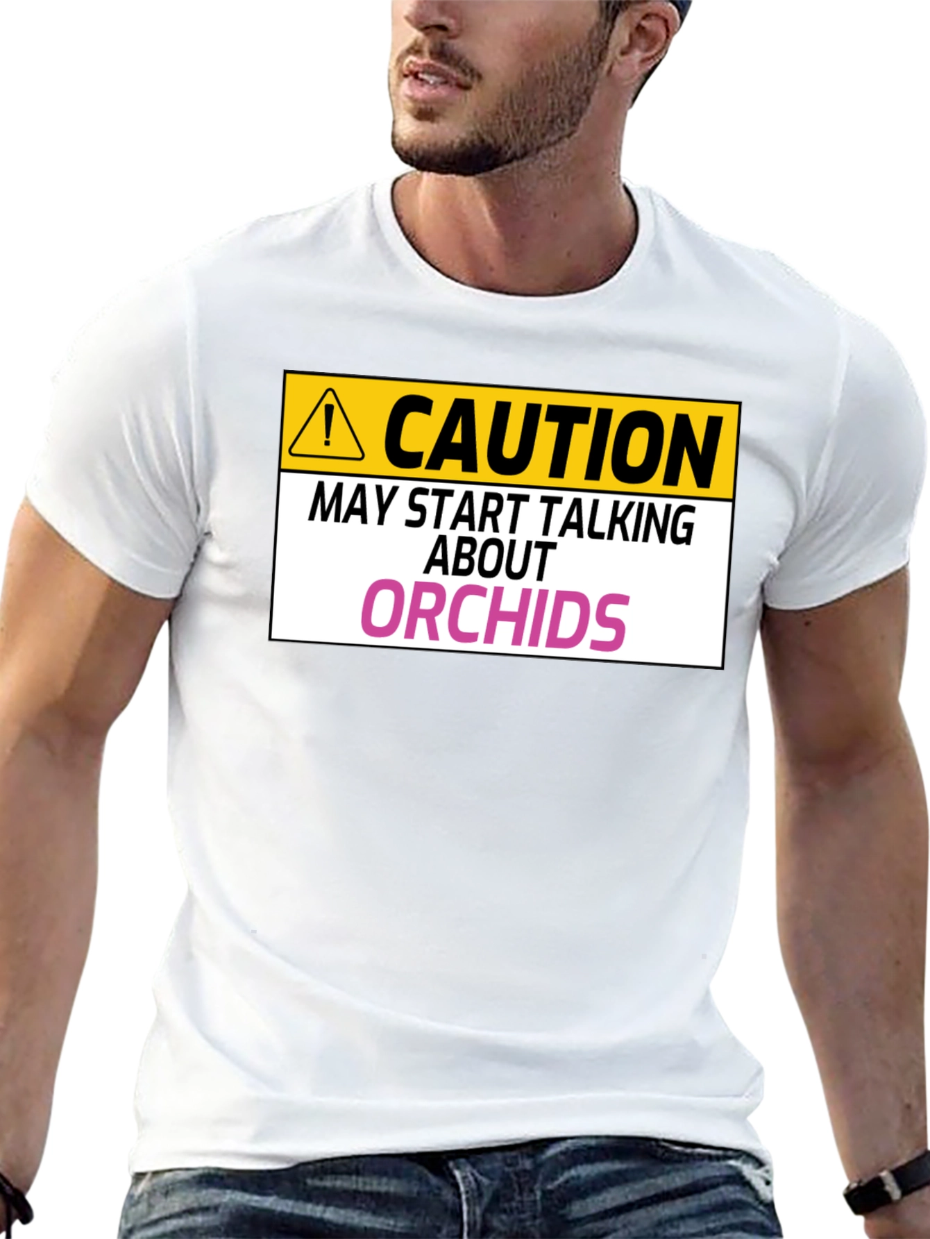 Caution Orchids T-Shirt: Funny Orchid Lover Gift