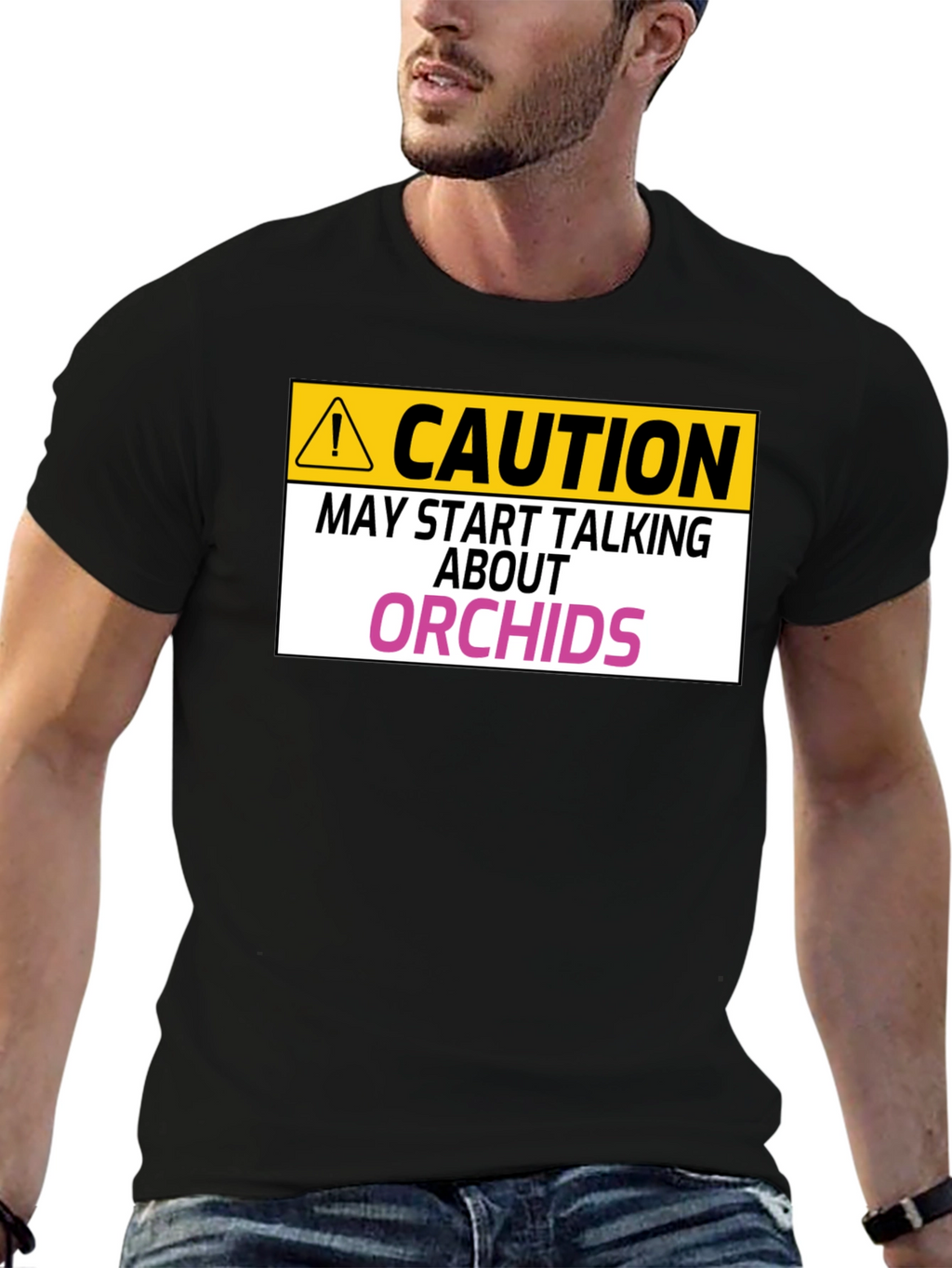 Caution Orchids T-Shirt: Funny Orchid Lover Gift