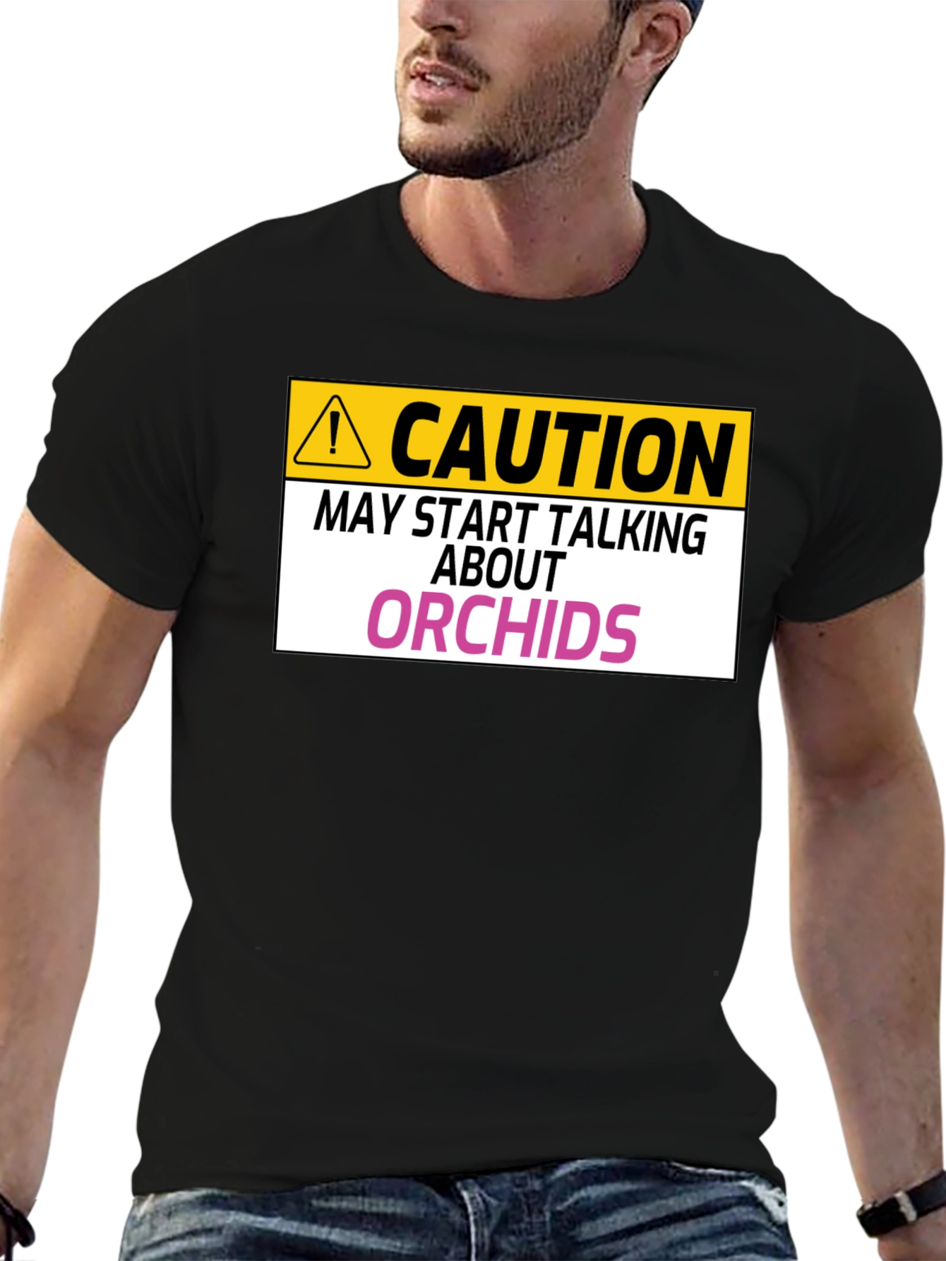 Caution Orchids T-Shirt: Funny Orchid Lover Gift