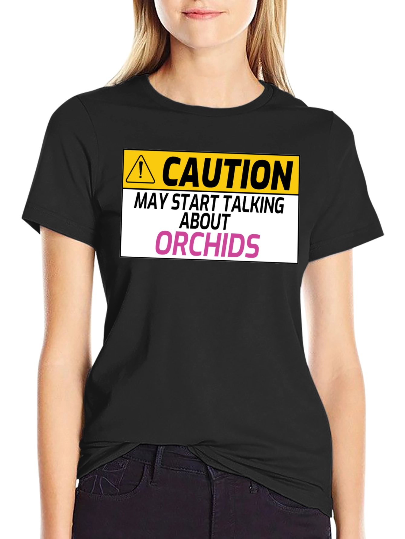 Caution Orchids T-Shirt: Funny Orchid Lover Gift