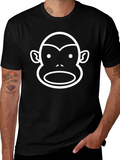Monkey Face Graphic Tee - Black T-Shirt