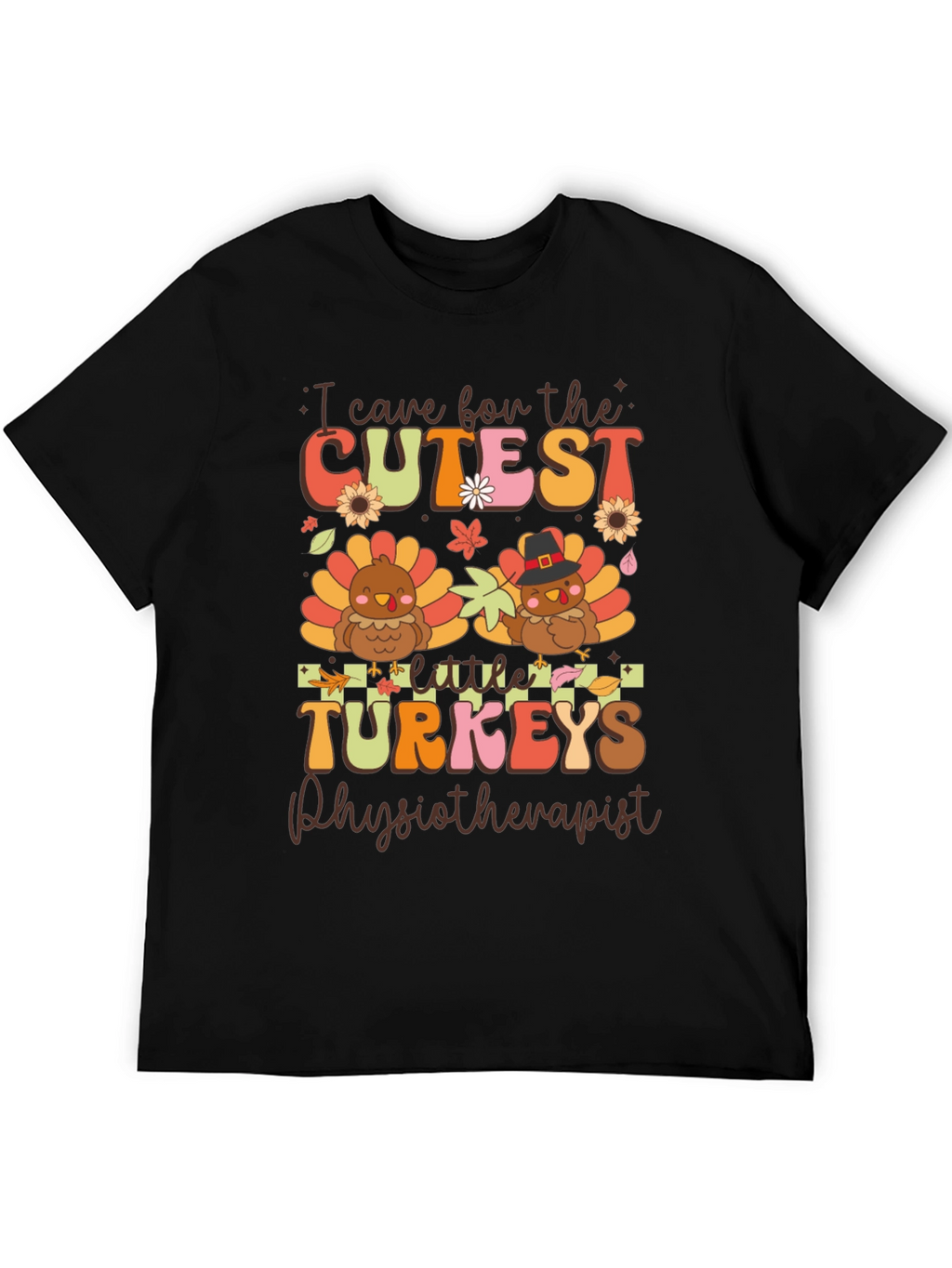 Cute Thanksgiving Physiotherapist Turkey T-Shirt
