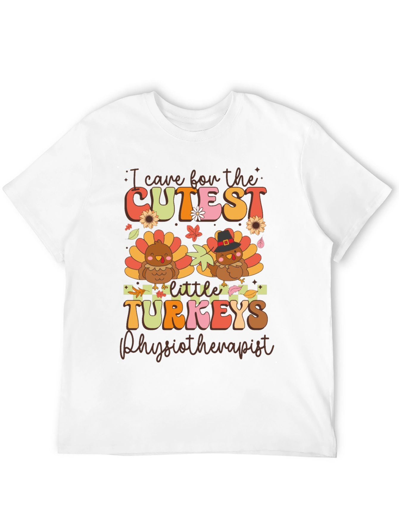Cute Thanksgiving Physiotherapist Turkey T-Shirt