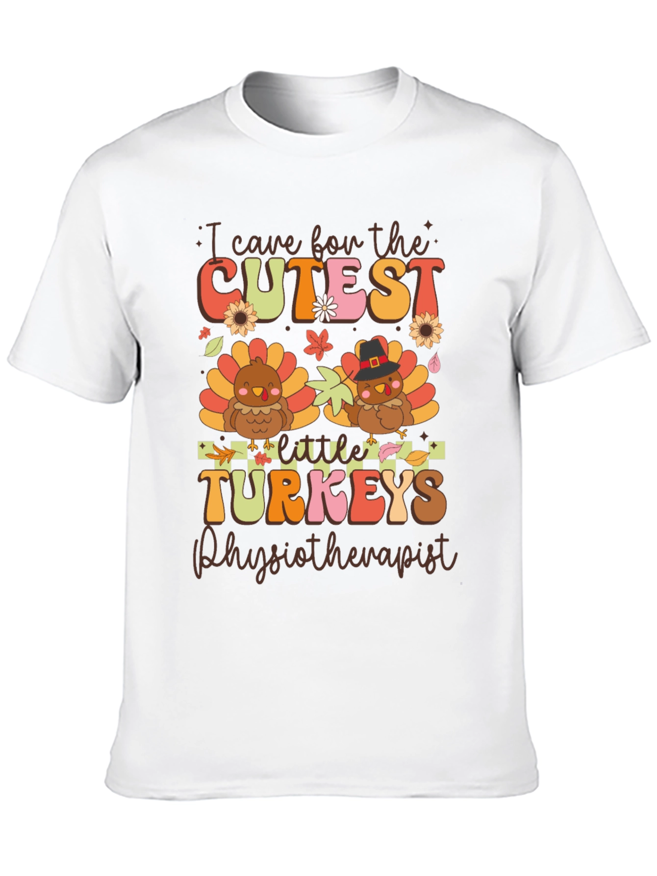 Cute Thanksgiving Physiotherapist Turkey T-Shirt