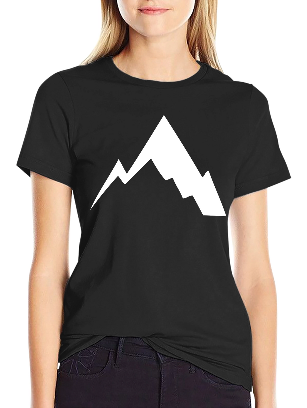 Mountain Graphic Tee - Black Cotton Blend