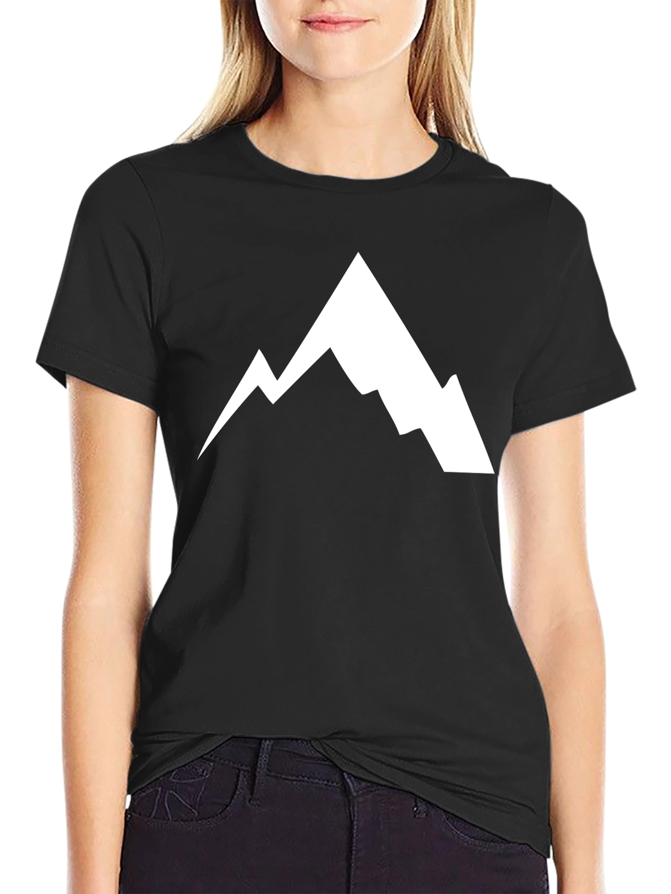 Mountain Graphic Tee - Black Cotton Blend