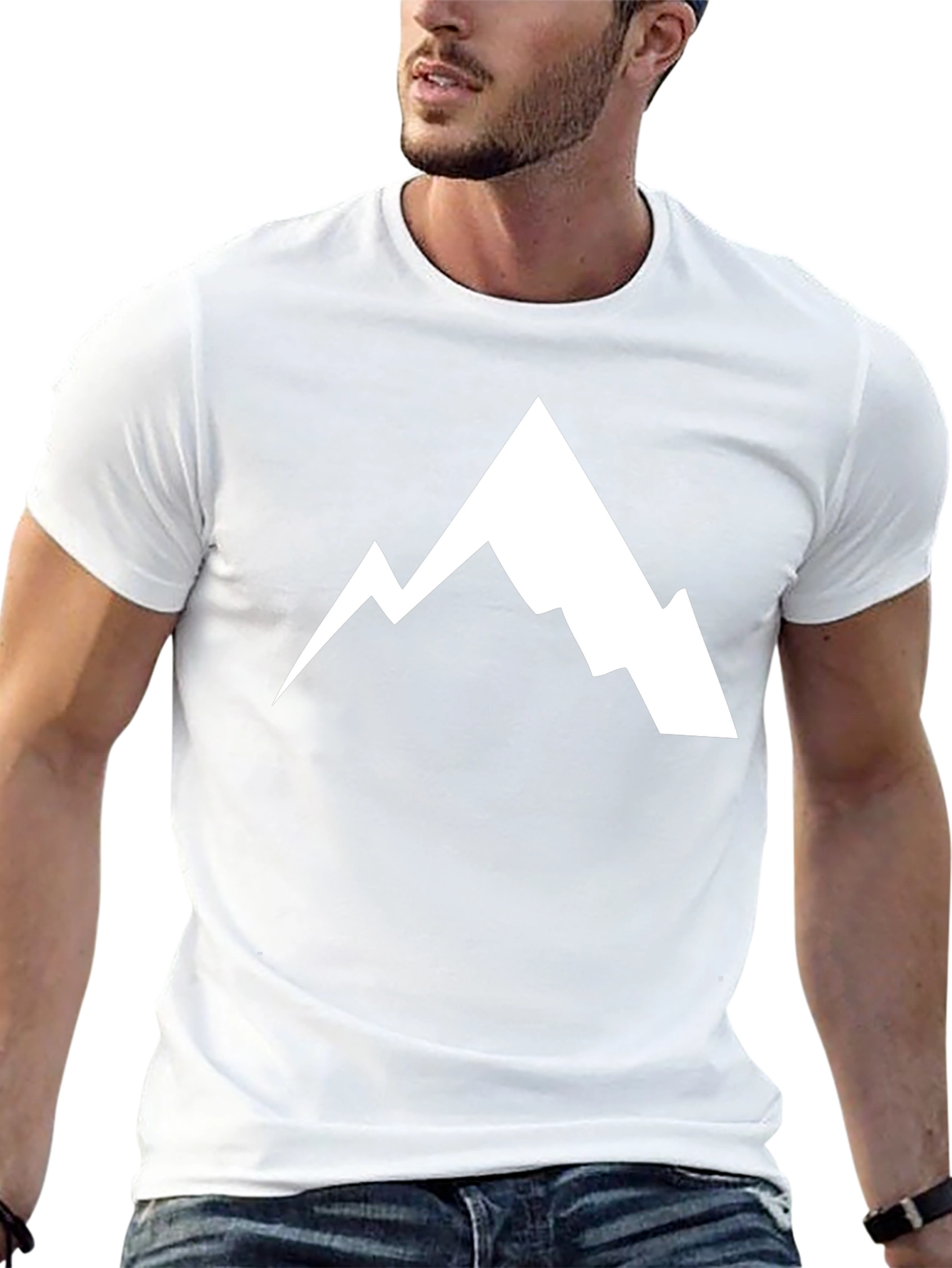 Mountain Graphic Tee - Black Cotton Blend