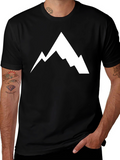 Mountain Graphic Tee - Black Cotton Blend