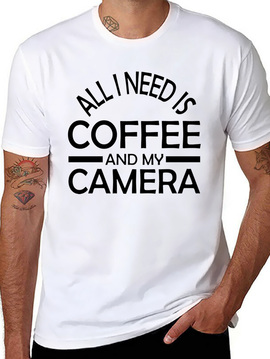 Coffee & Camera T-Shirt - Photographer Gift