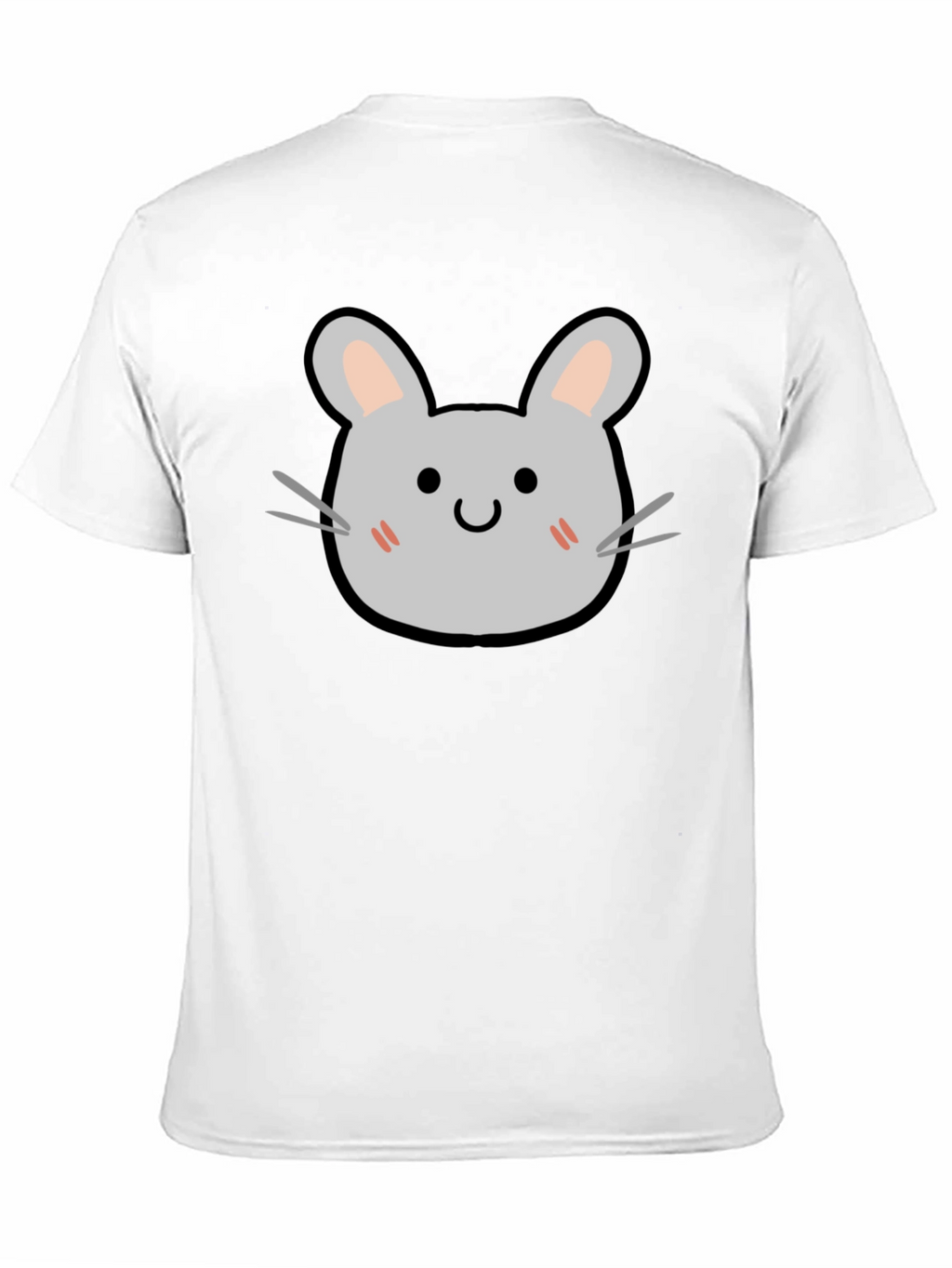 Cute Cartoon Mouse Graphic Tee - Soft Black T-Shirt
