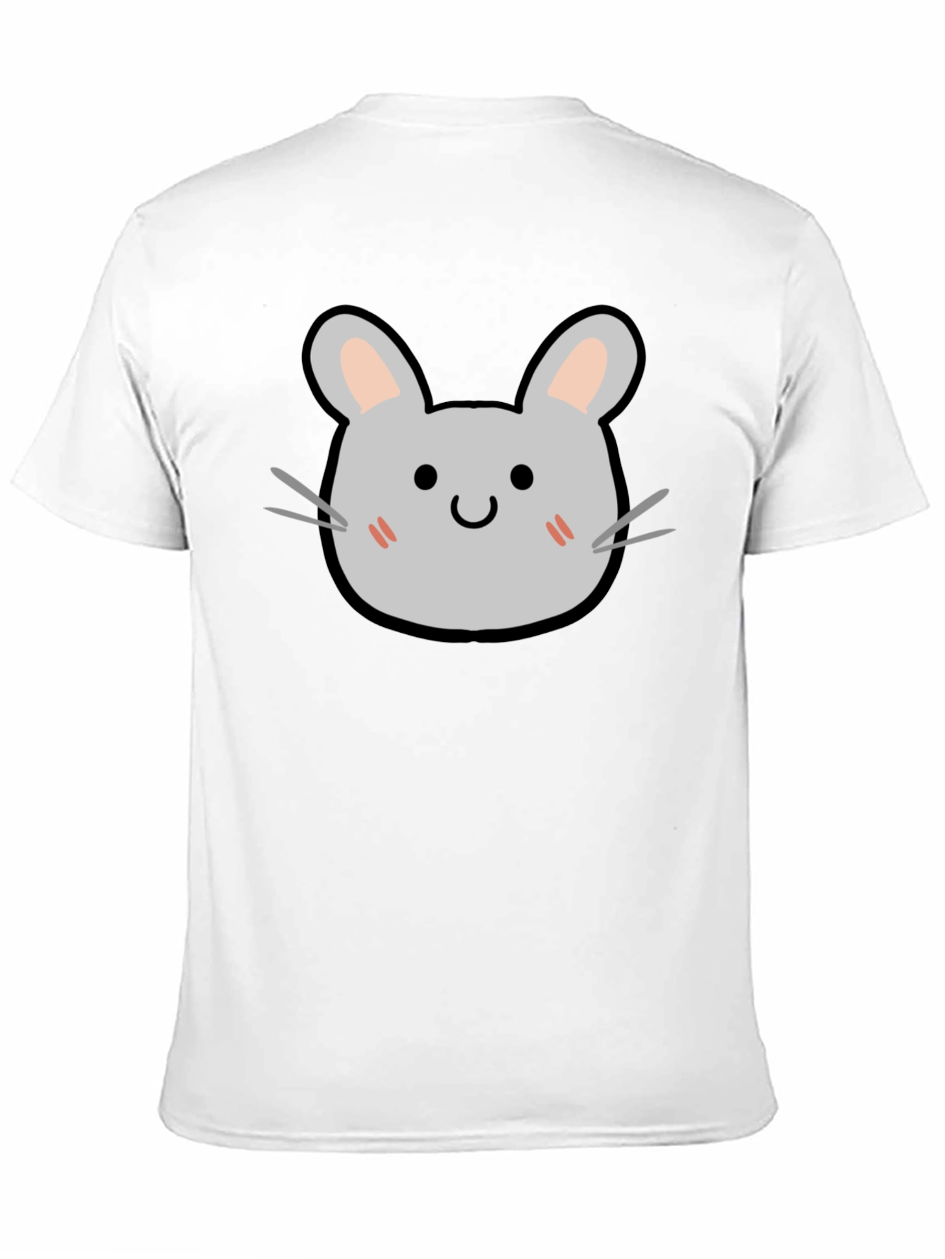 Cute Cartoon Mouse Graphic Tee - Soft Black T-Shirt