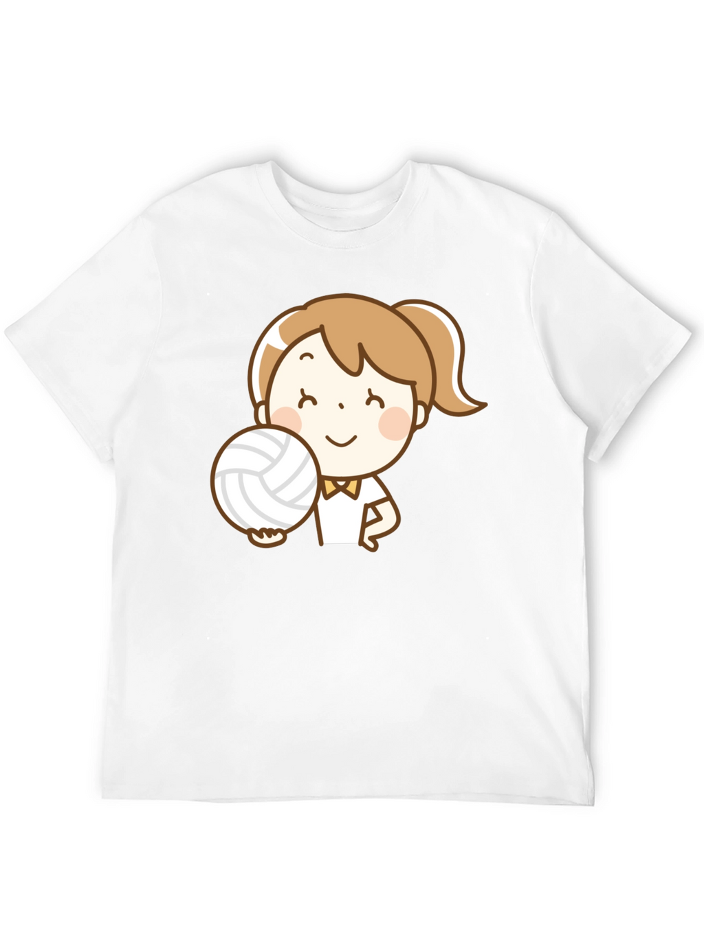 Volleyball Girl Cartoon Graphic T-Shirt