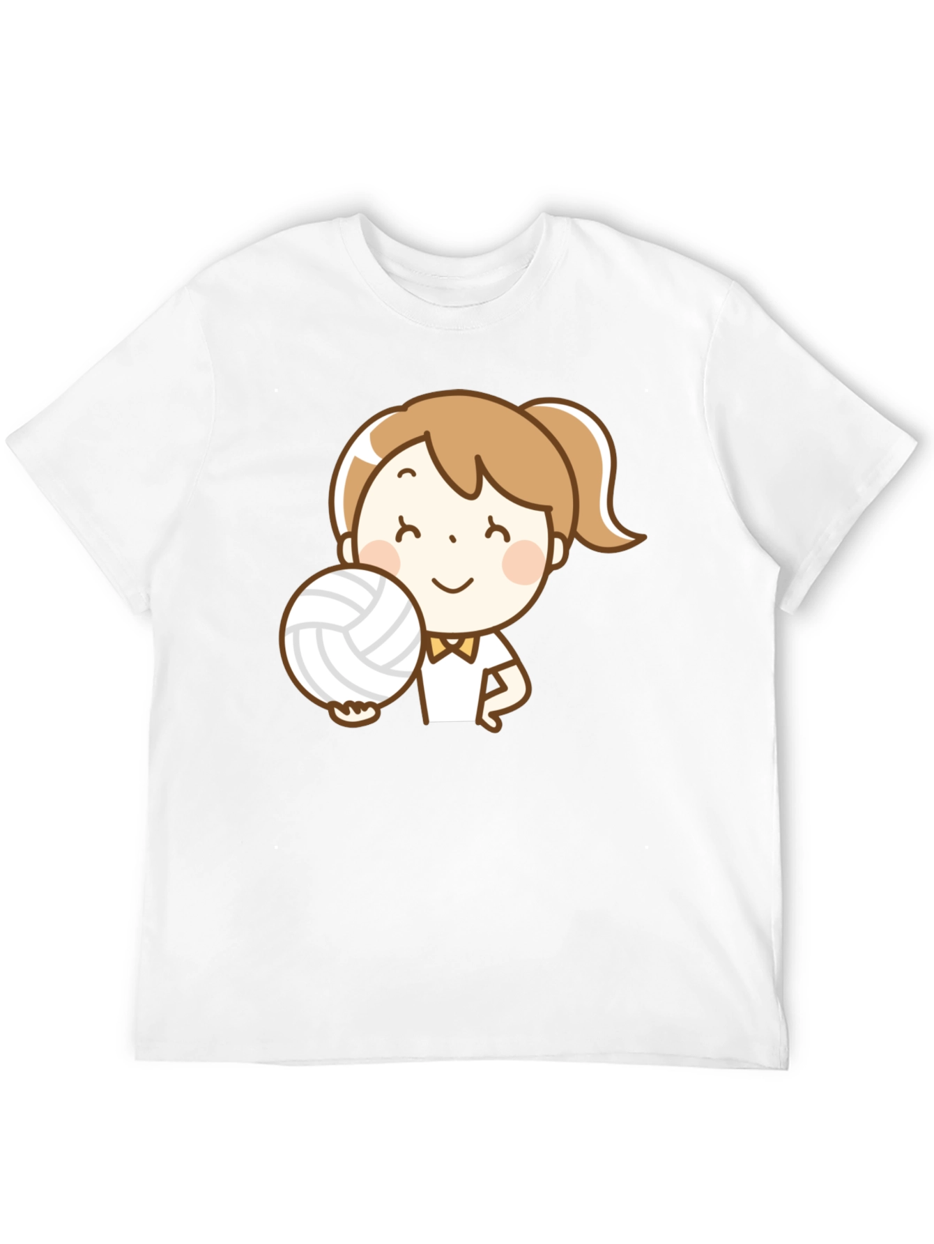 Volleyball Girl Cartoon Graphic T-Shirt
