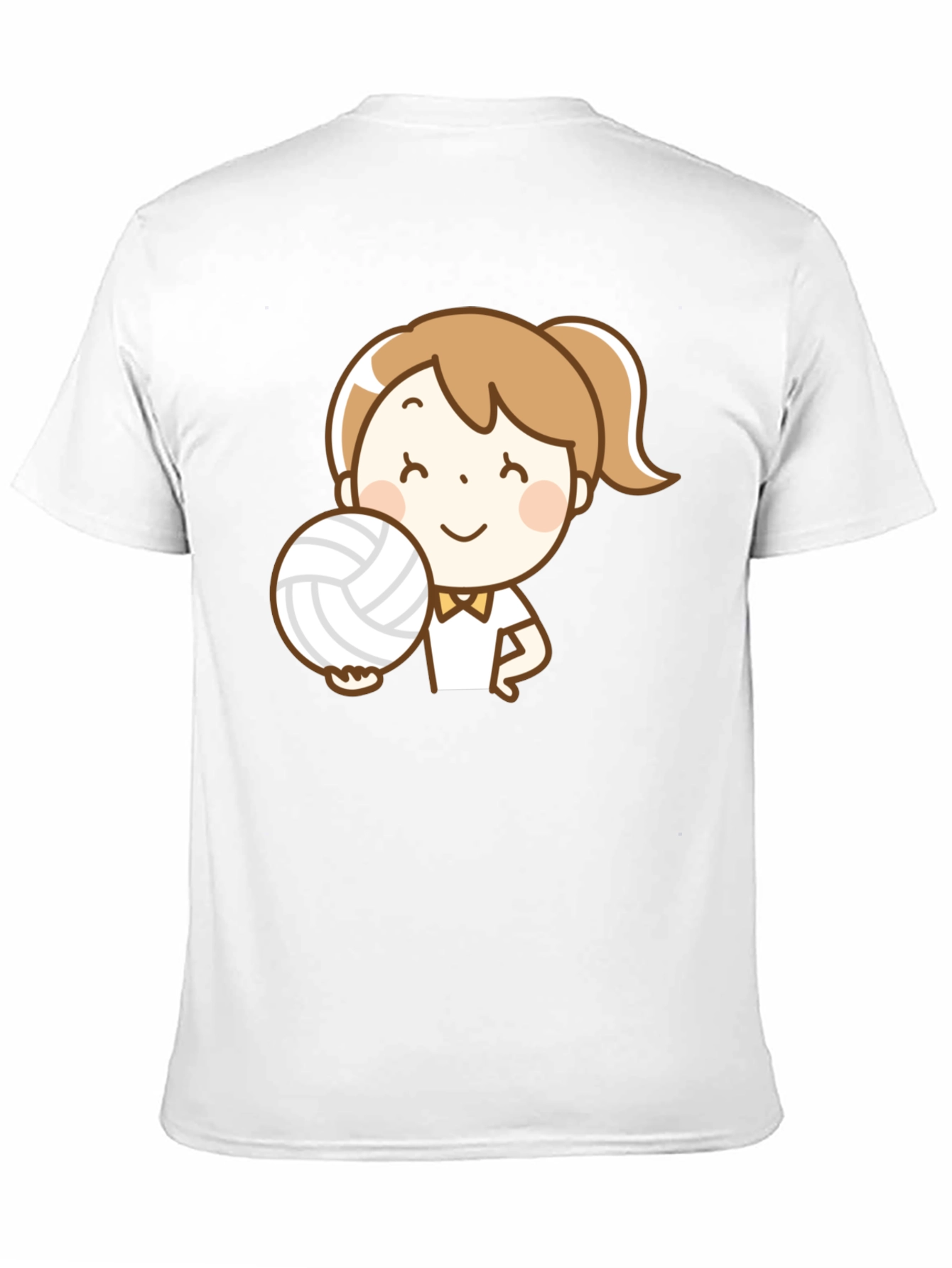 Volleyball Girl Cartoon Graphic T-Shirt