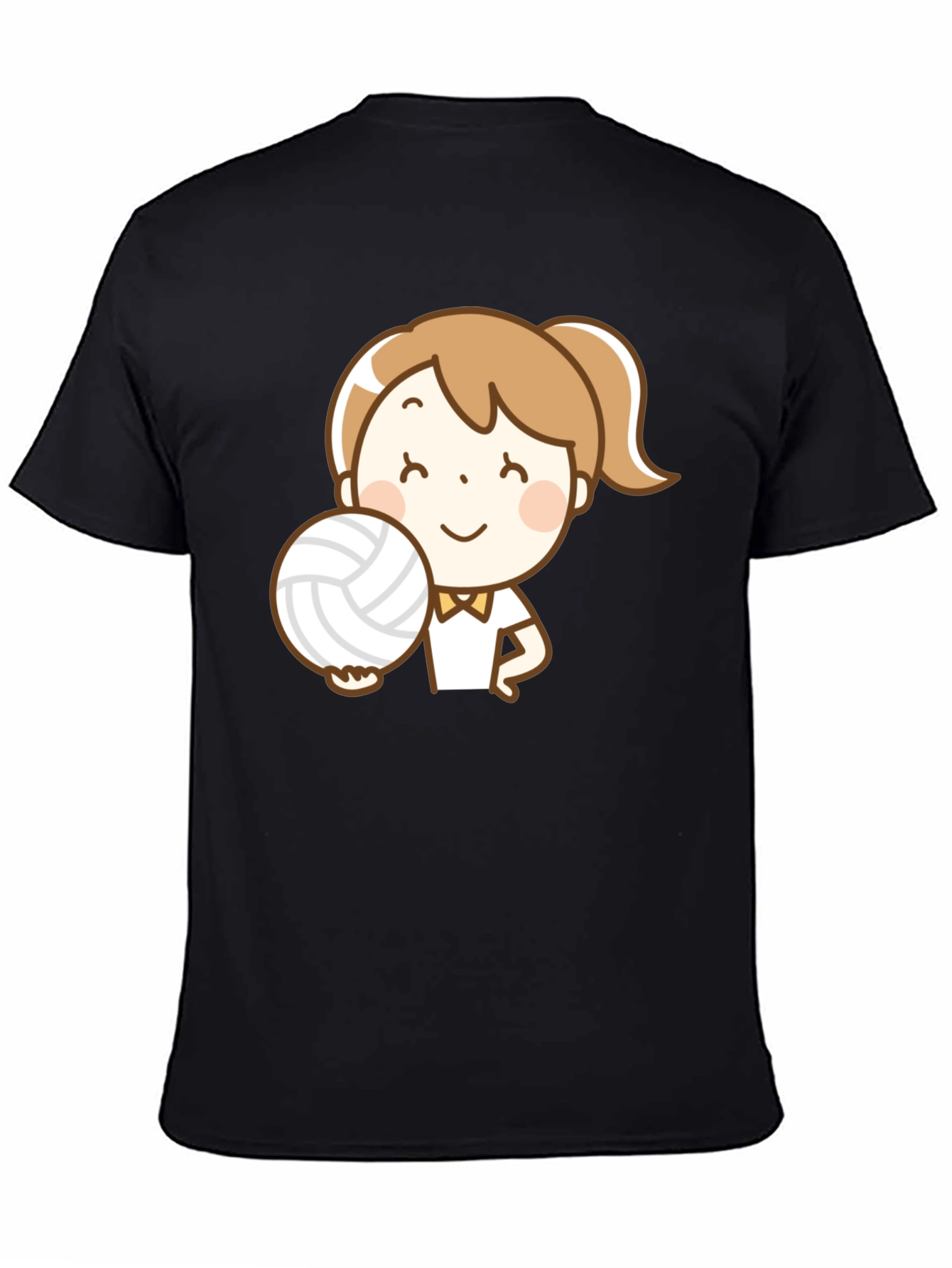 Volleyball Girl Cartoon Graphic T-Shirt