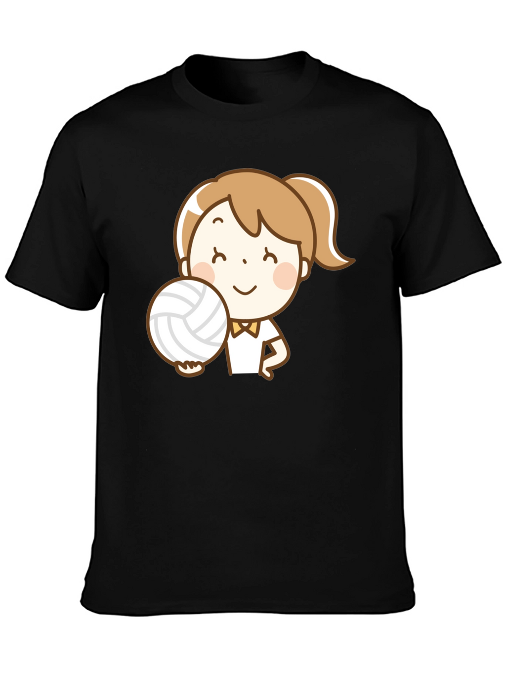 Volleyball Girl Cartoon Graphic T-Shirt