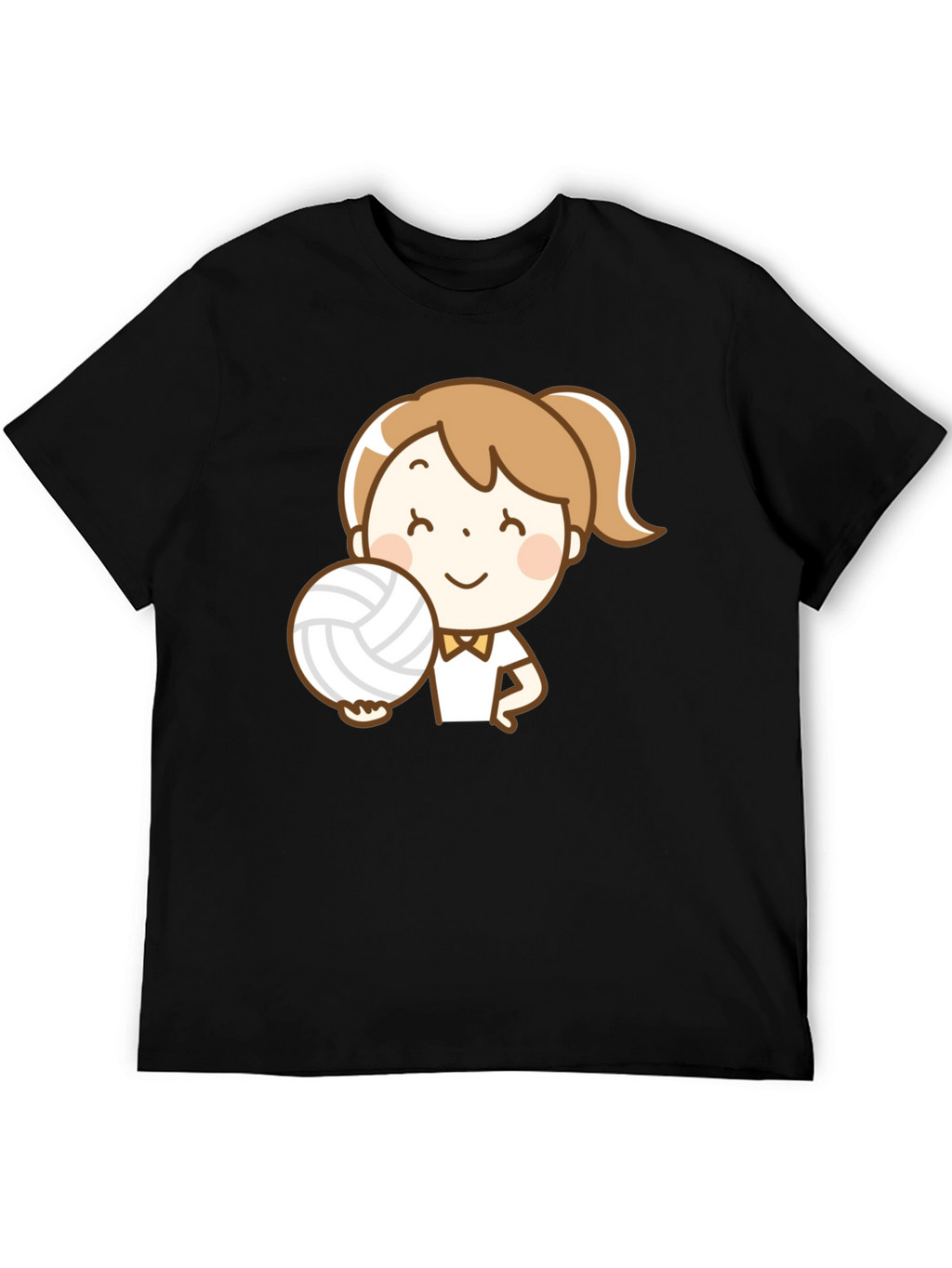 Volleyball Girl Cartoon Graphic T-Shirt