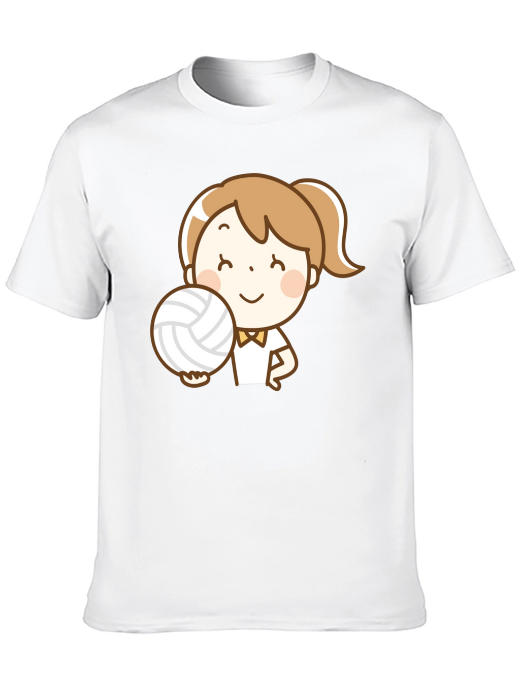 Volleyball Girl Cartoon Graphic T-Shirt
