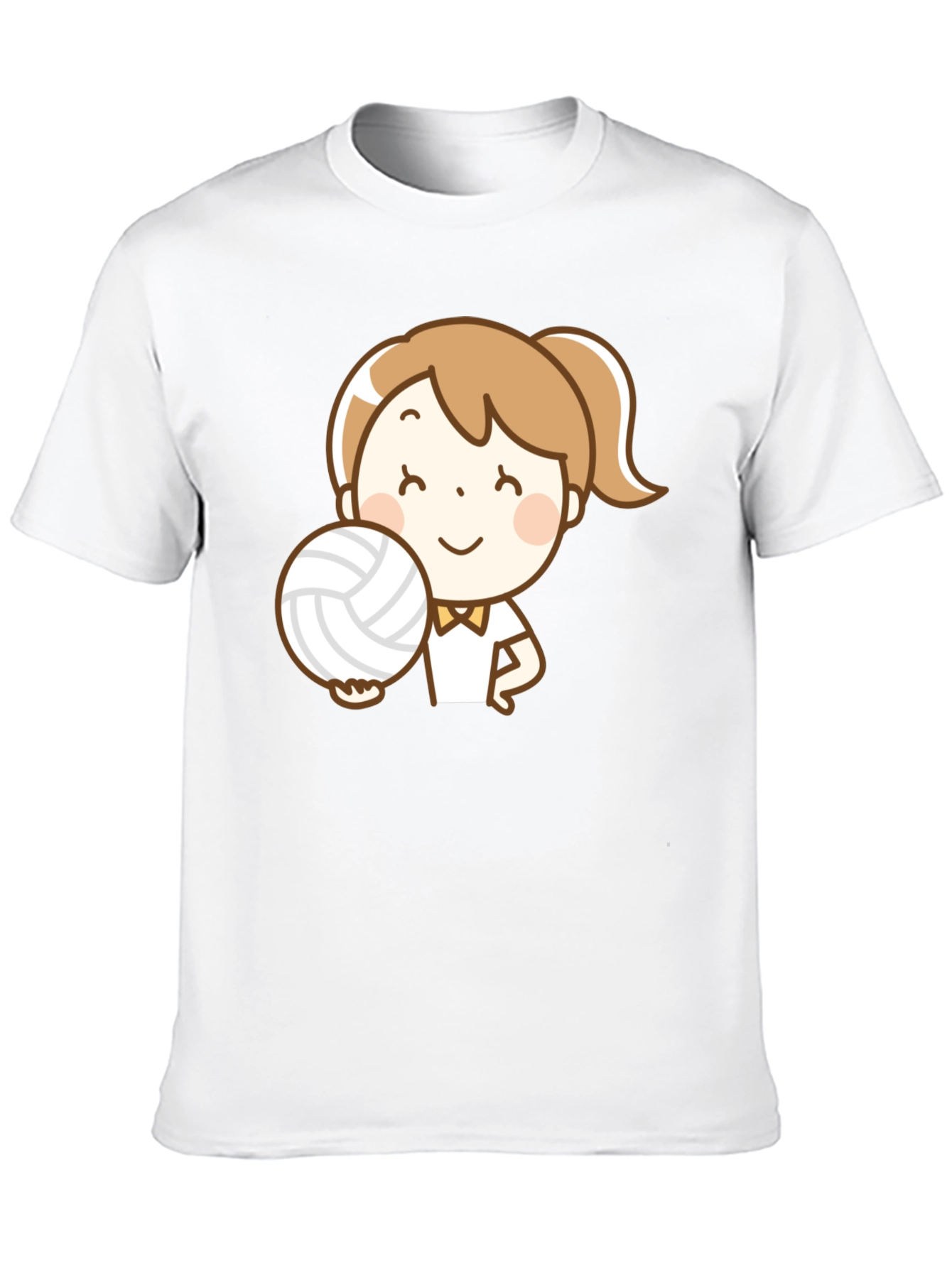 Volleyball Girl Cartoon Graphic T-Shirt