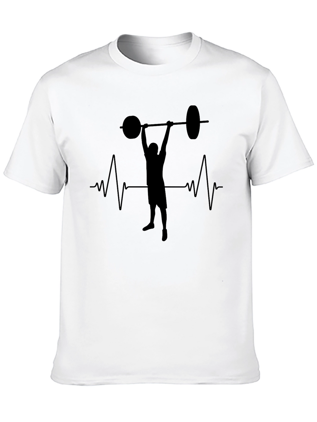 Weightlifting Heartbeat T-Shirt - Fitness Gym Tee