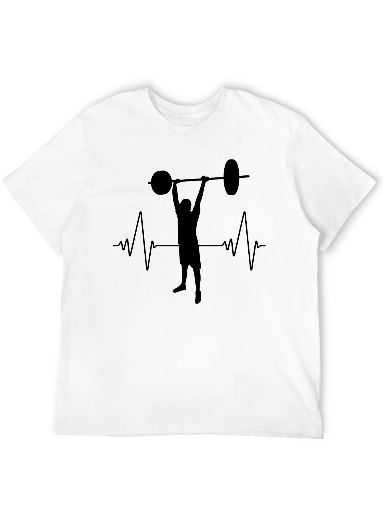 Weightlifting Heartbeat T-Shirt - Fitness Gym Tee