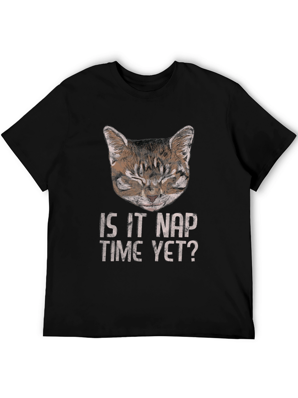 Is It Nap Time Yet? Cat Graphic T-Shirt