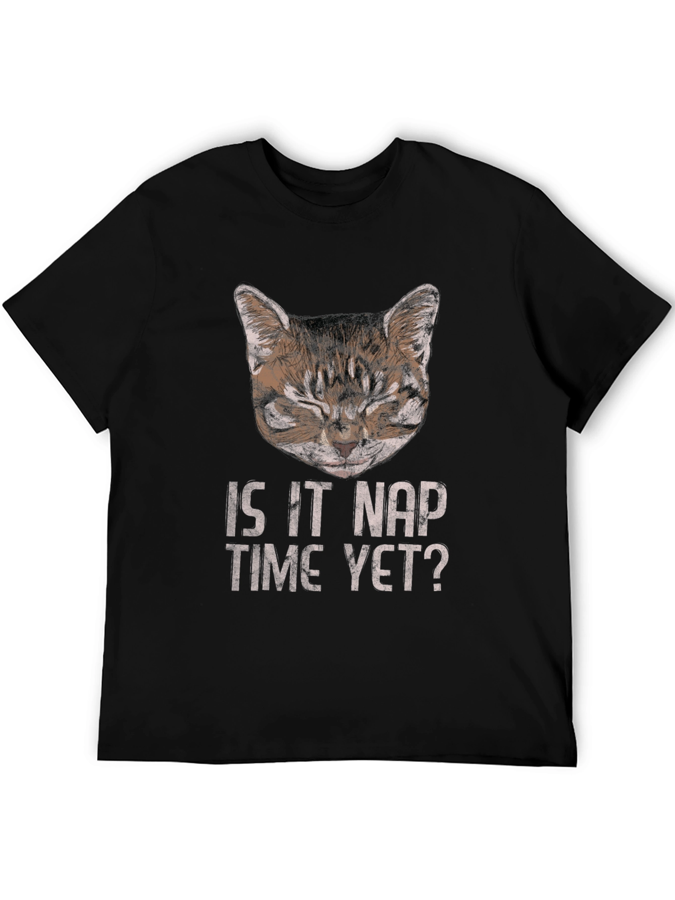Is It Nap Time Yet? Cat Graphic T-Shirt