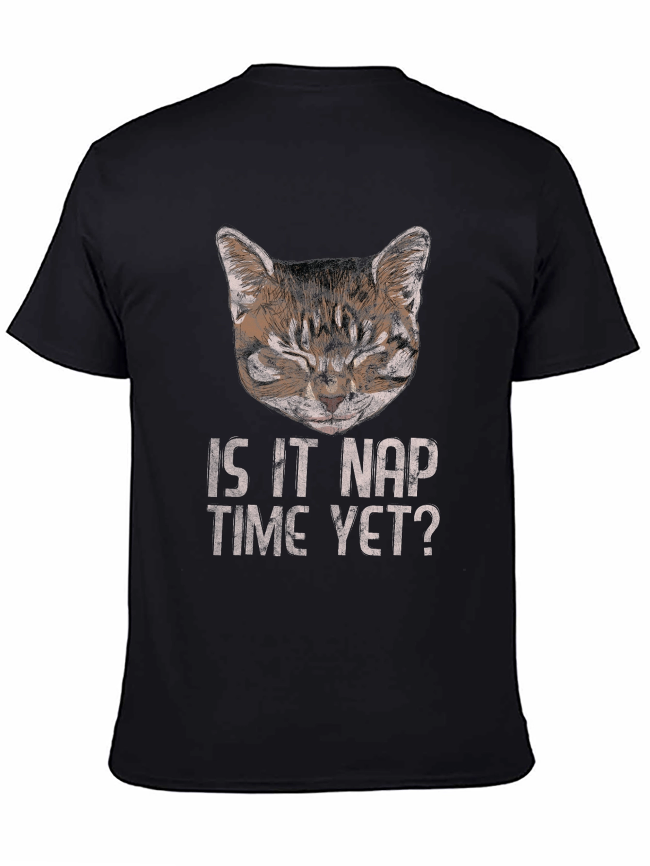 Is It Nap Time Yet? Cat Graphic T-Shirt