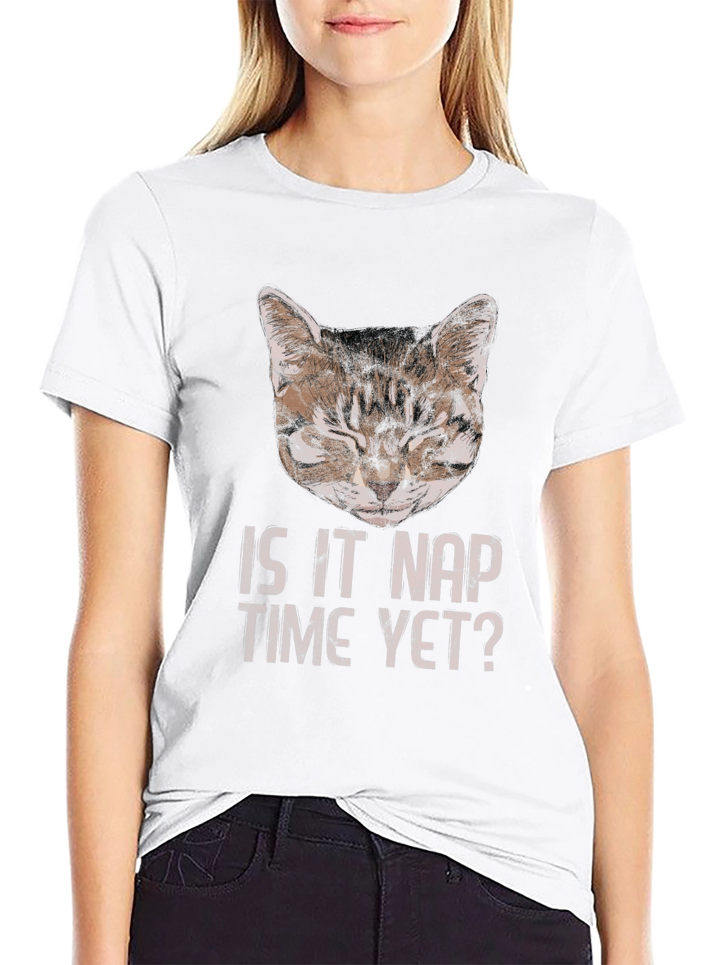 Is It Nap Time Yet? Cat Graphic T-Shirt