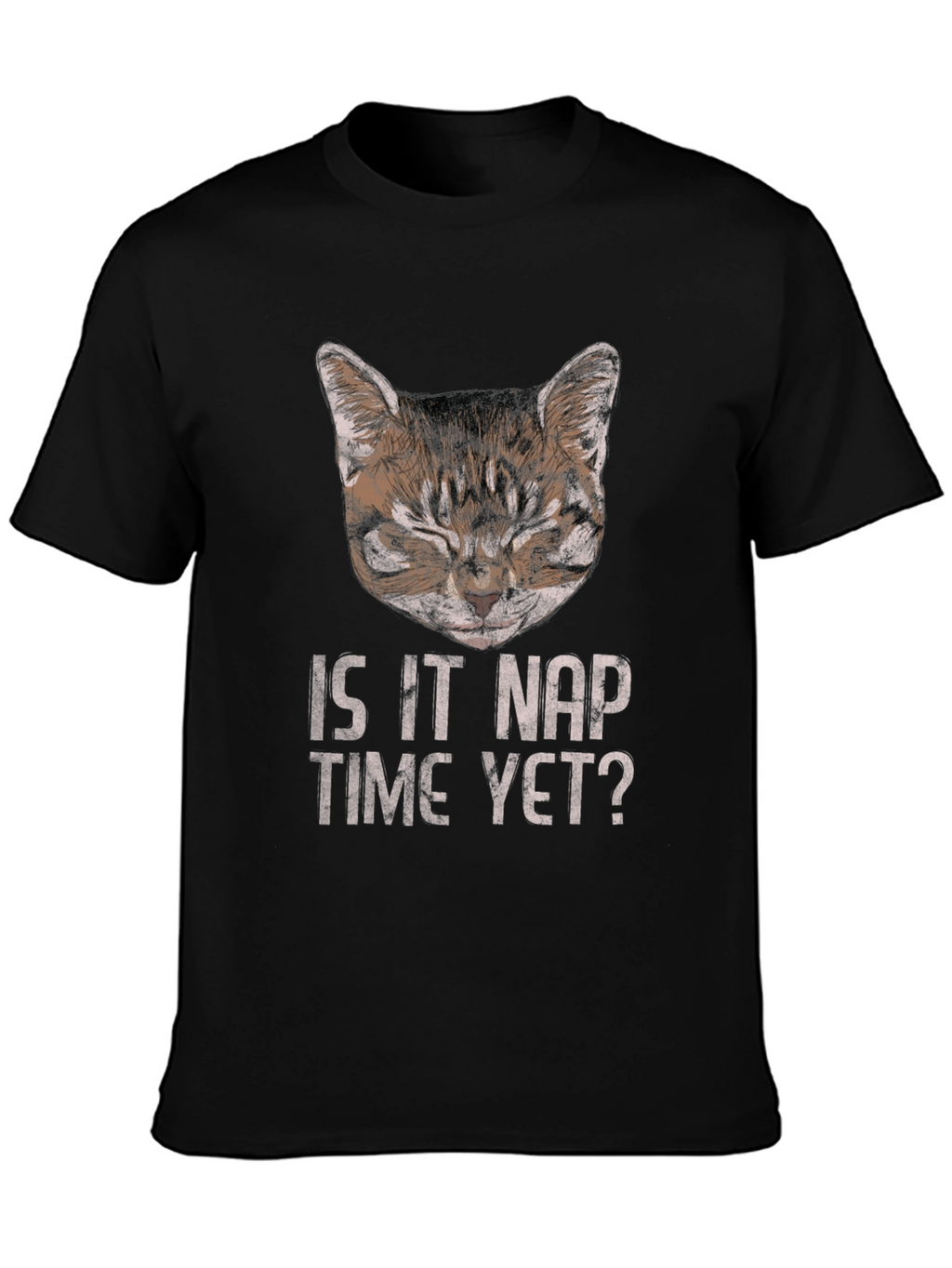Is It Nap Time Yet? Cat Graphic T-Shirt