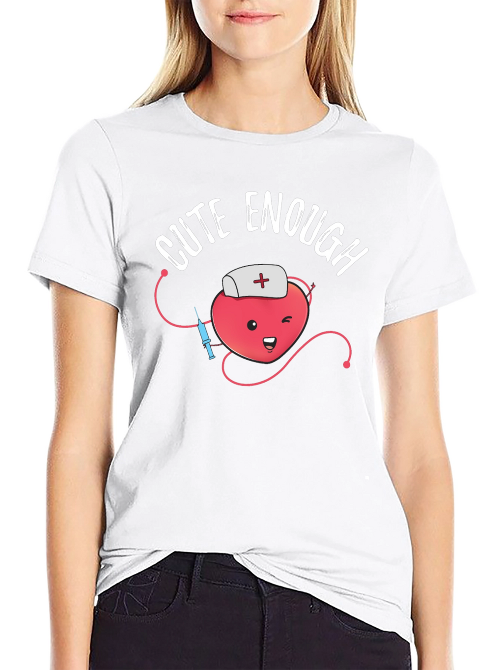 Cute Enough Nurse Heart T-Shirt