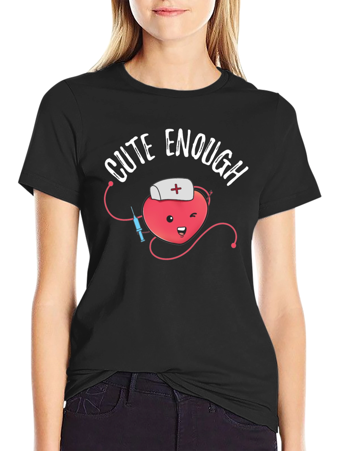 Cute Enough Nurse Heart T-Shirt