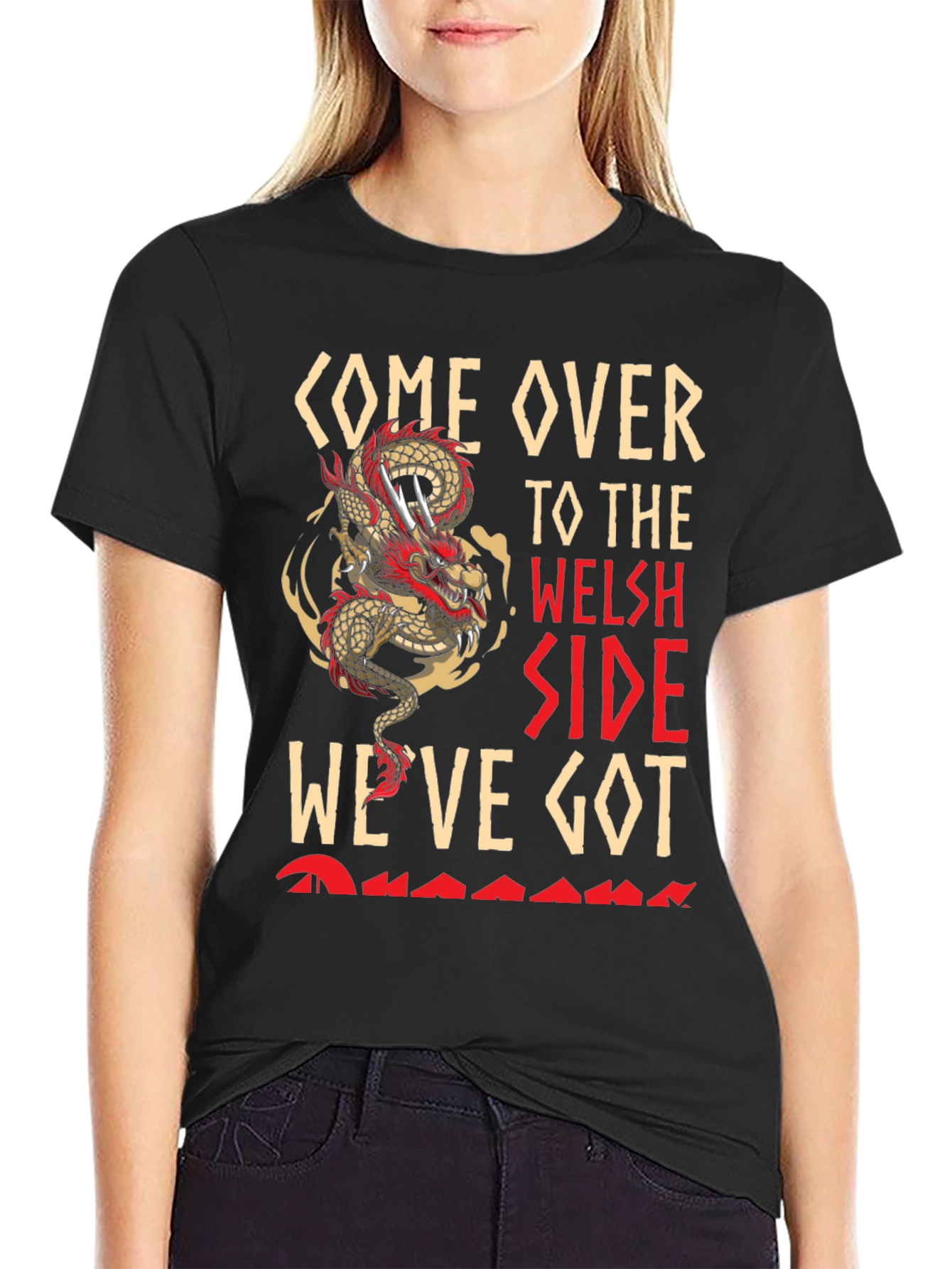 Come Over To The Welsh Side Dragon T-Shirt
