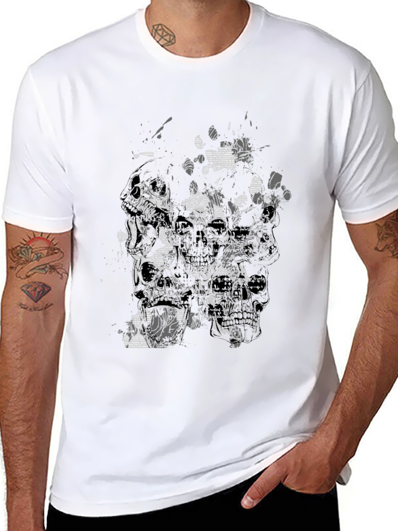 Skull Graphic Print Tee