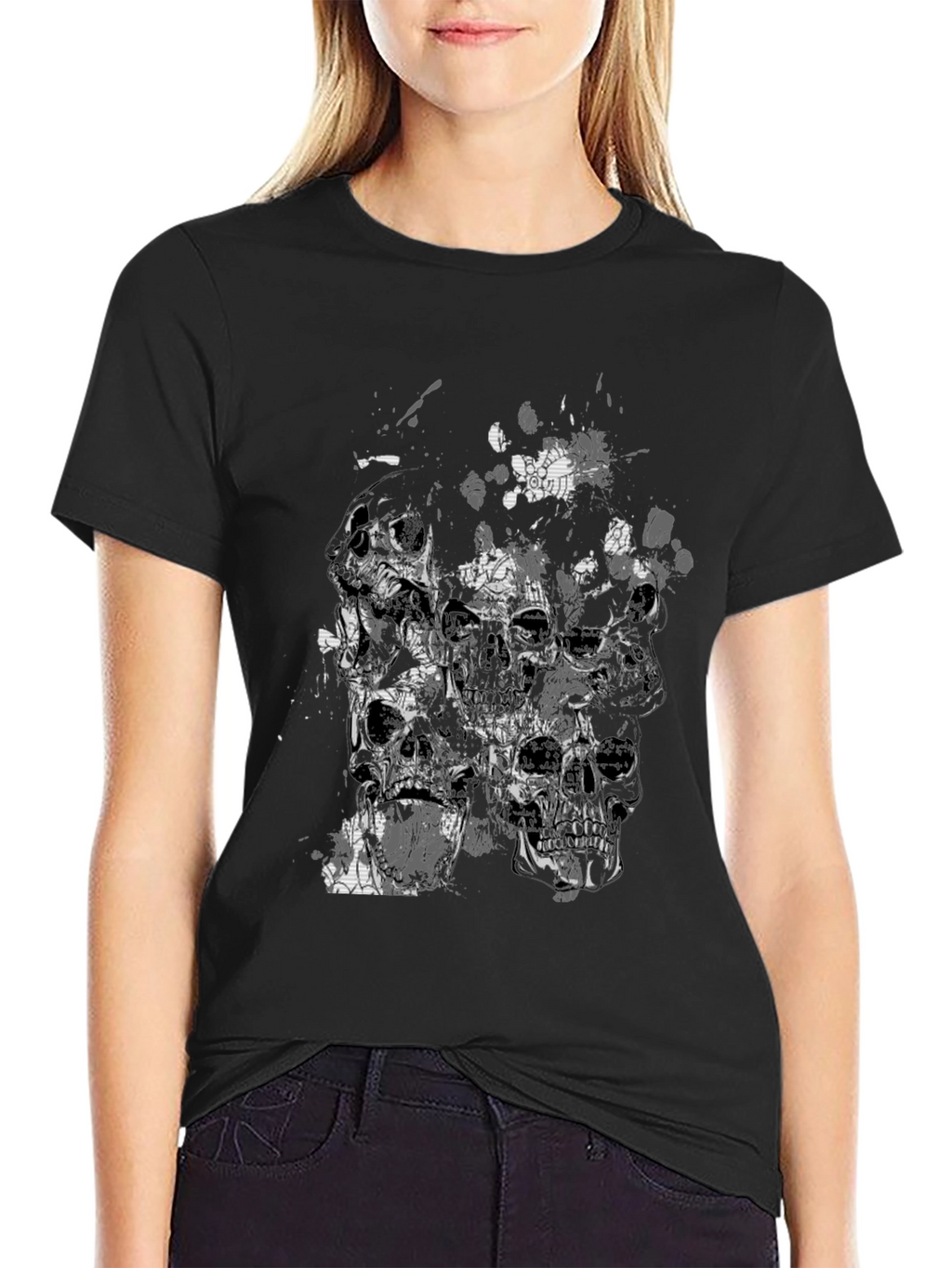 Skull Graphic Print Tee