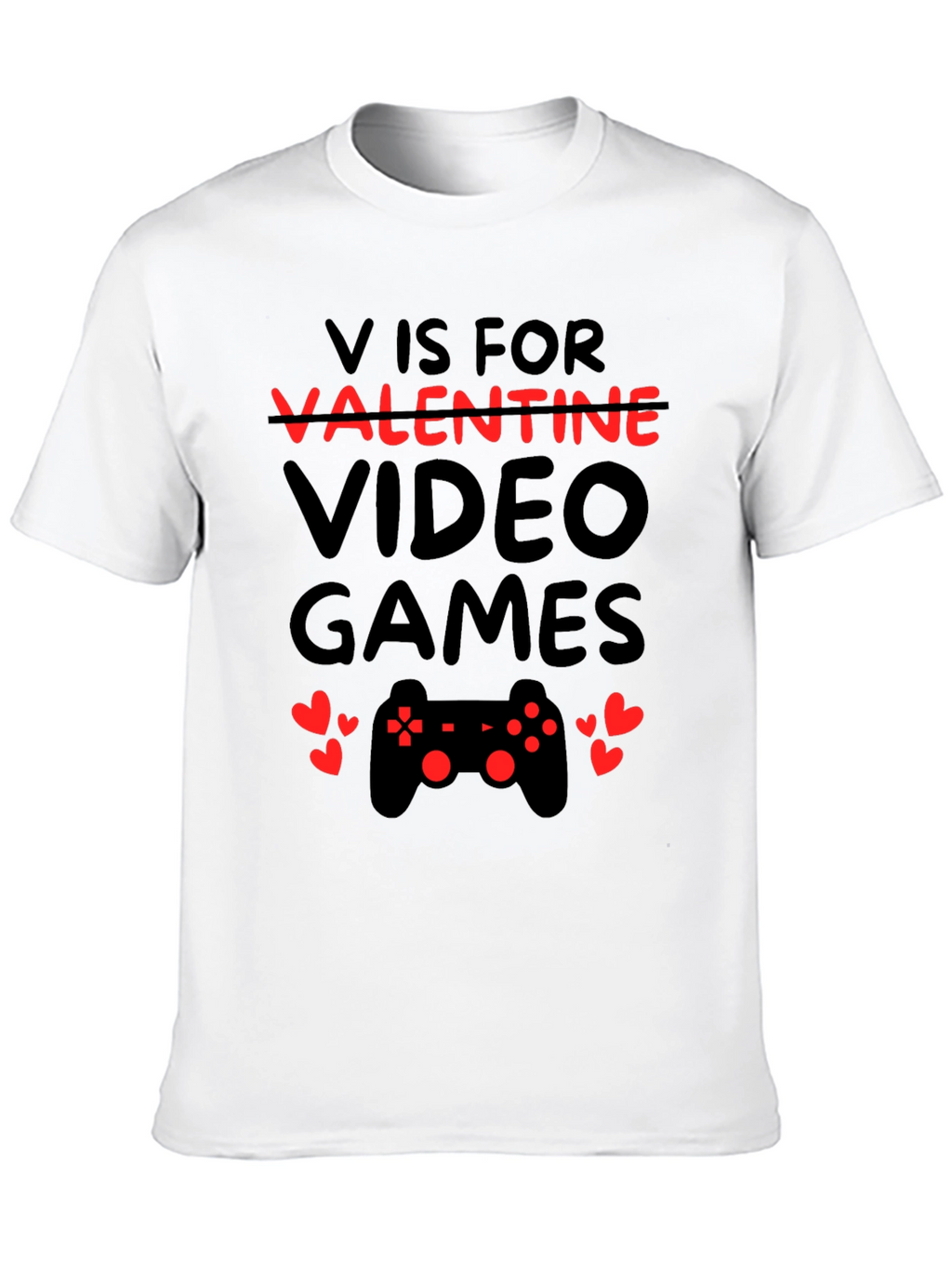 V is for Video Games Valentine T-Shirt
