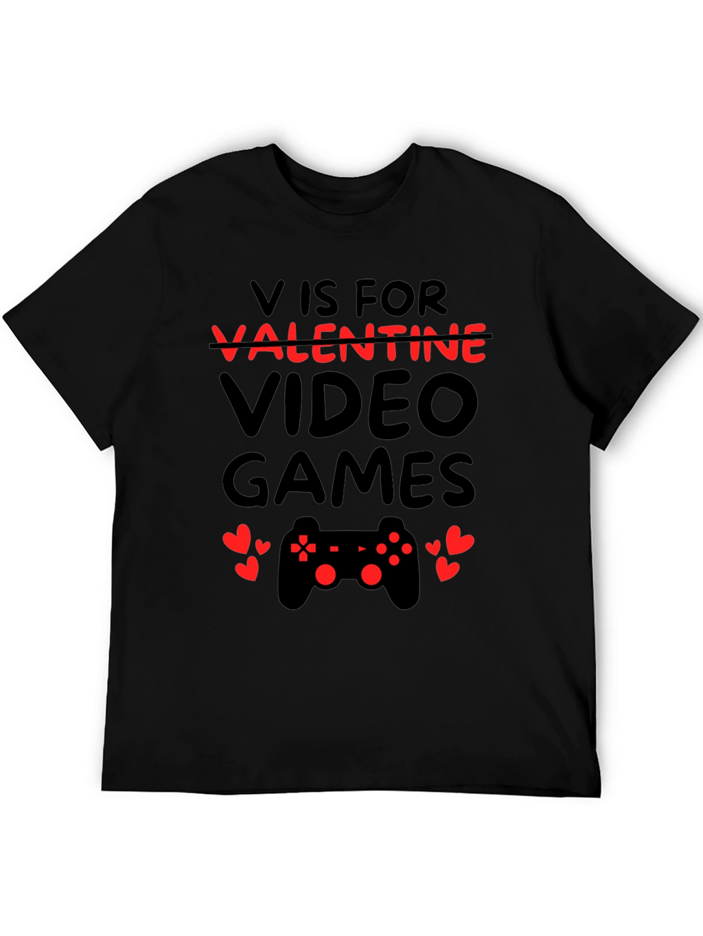 V is for Video Games Valentine T-Shirt